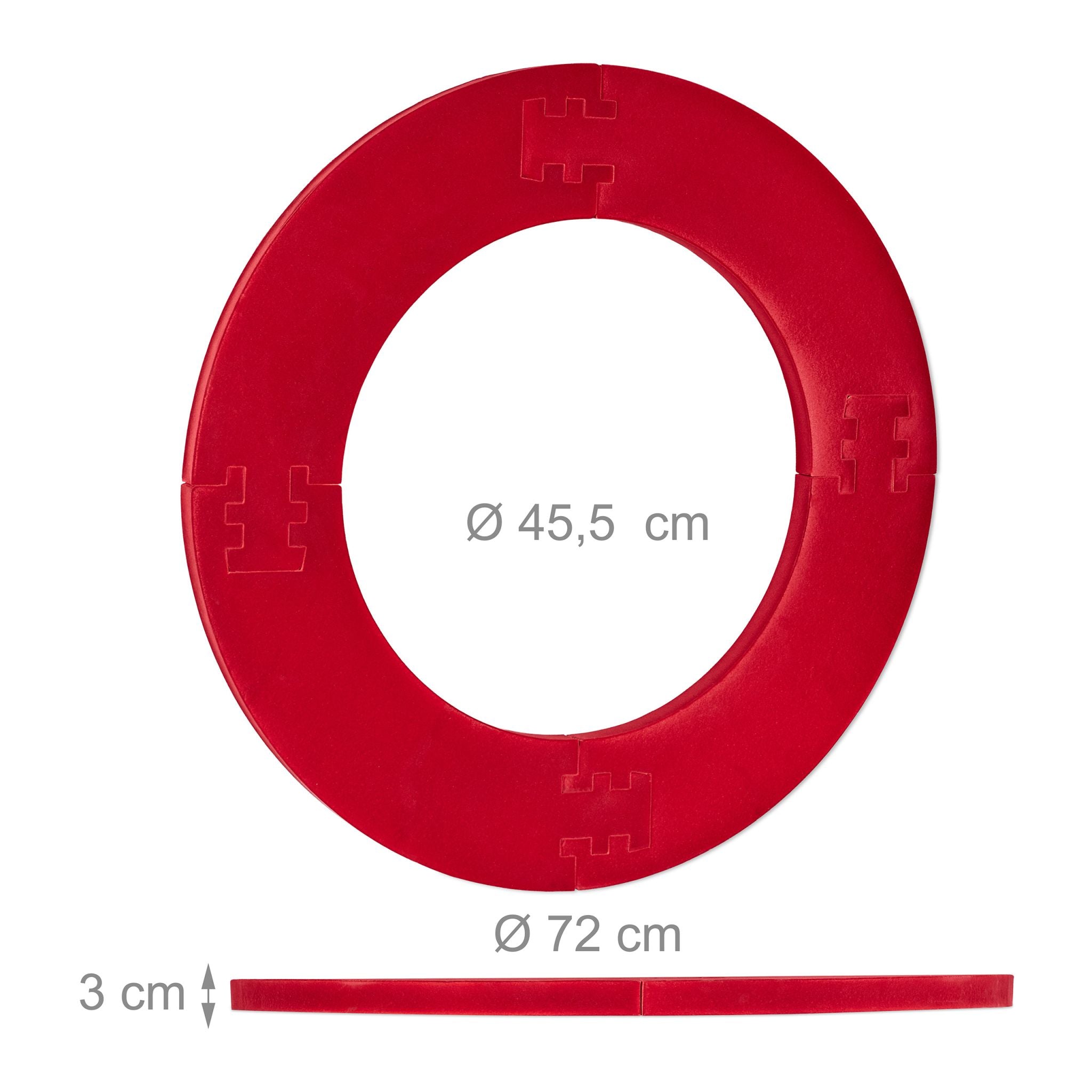 Dartscheibe Schutzring R7 Rot von Relaxdays