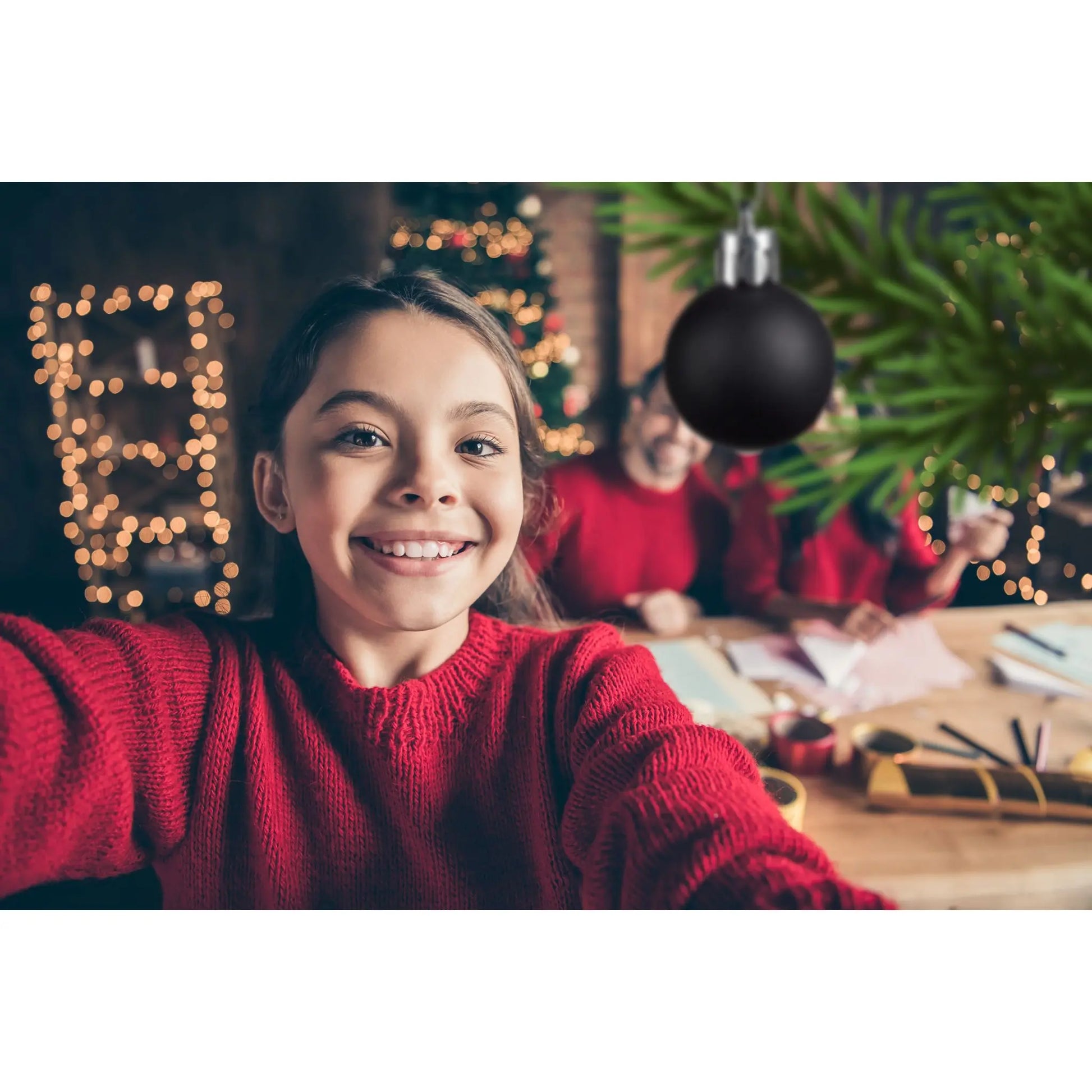 Weihnachtskugeln 100er-Set Schwarz-Silber von Relaxdays