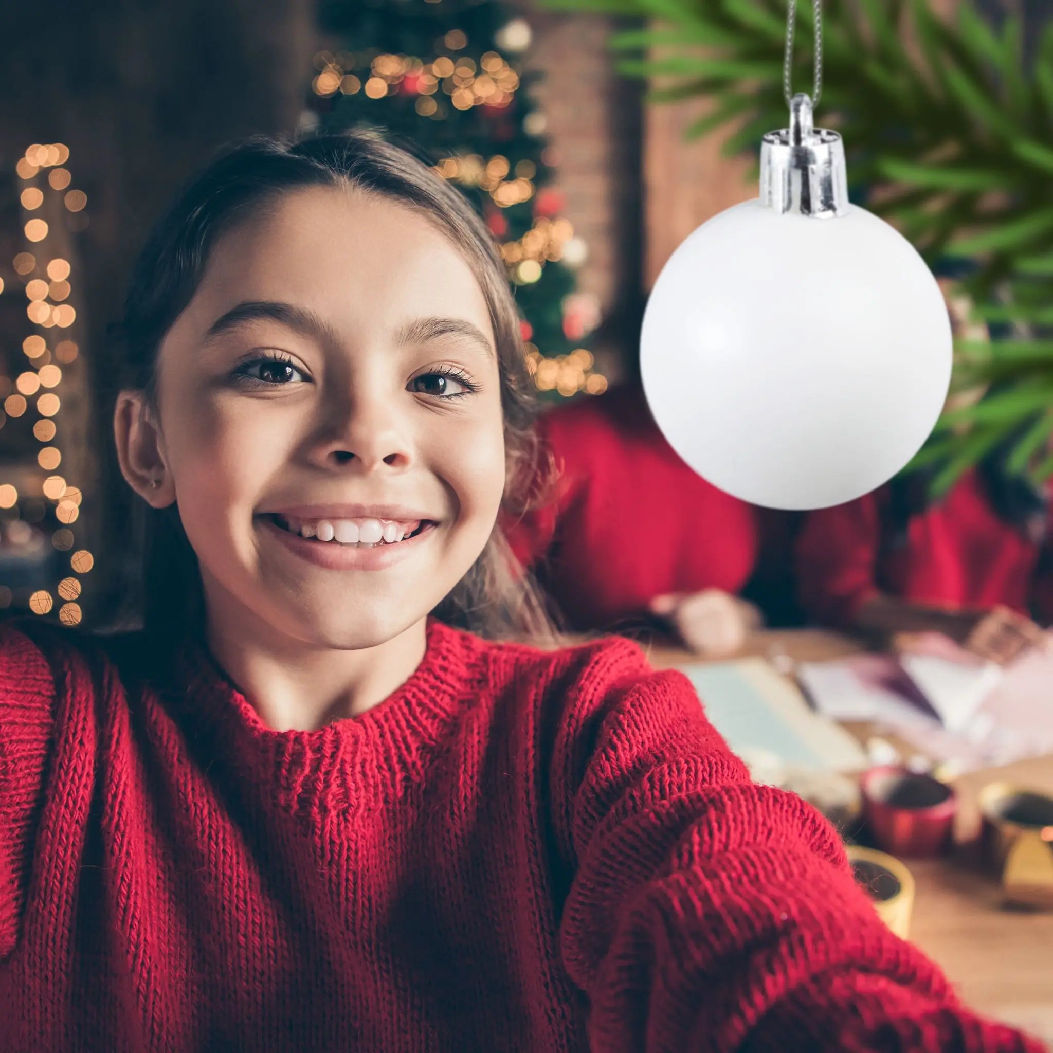 Weihnachtskugeln 100er-Set Weiss-Silber von Relaxdays