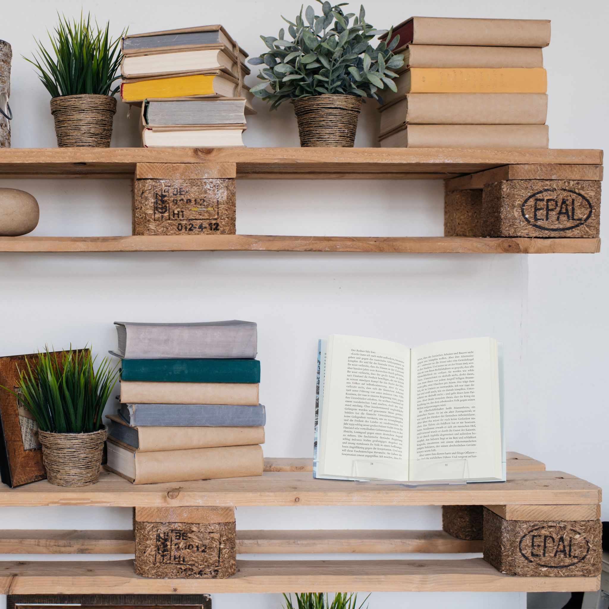 Buchaufsteller für DIN A5 Bücher Transparent von Relaxdays