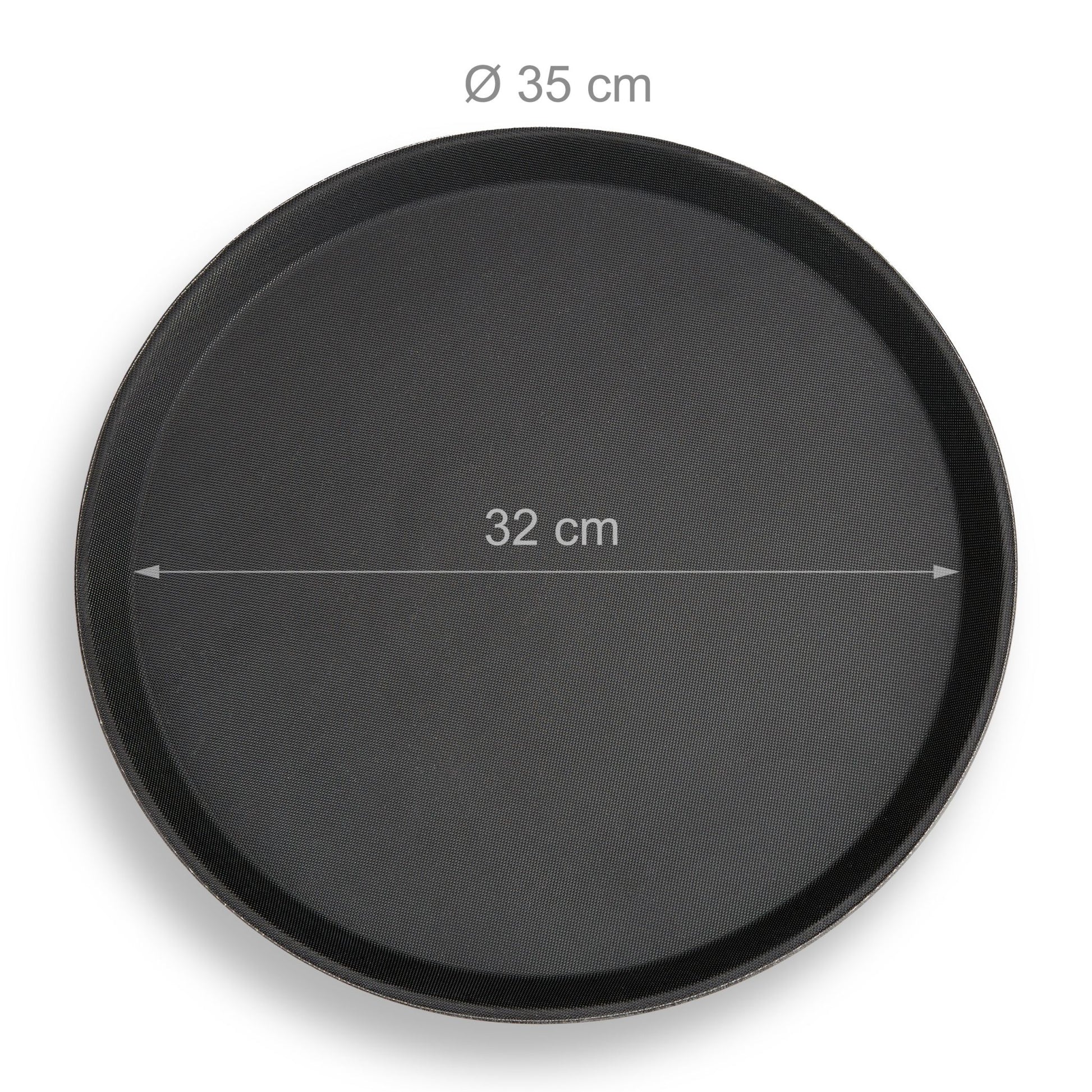 Gastro Tablett rund Schwarz von Relaxdays