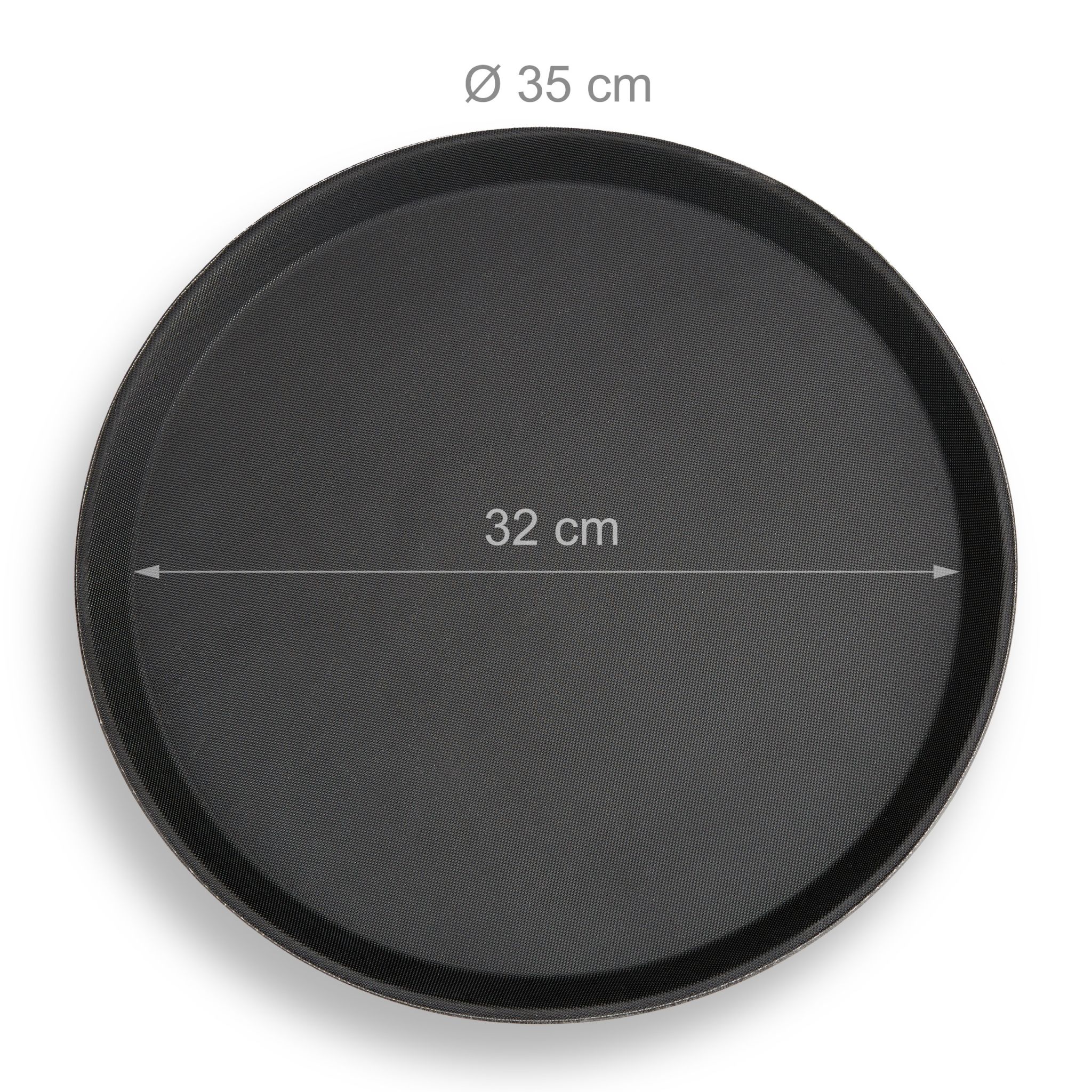 Gastro Tablett rund Schwarz von Relaxdays