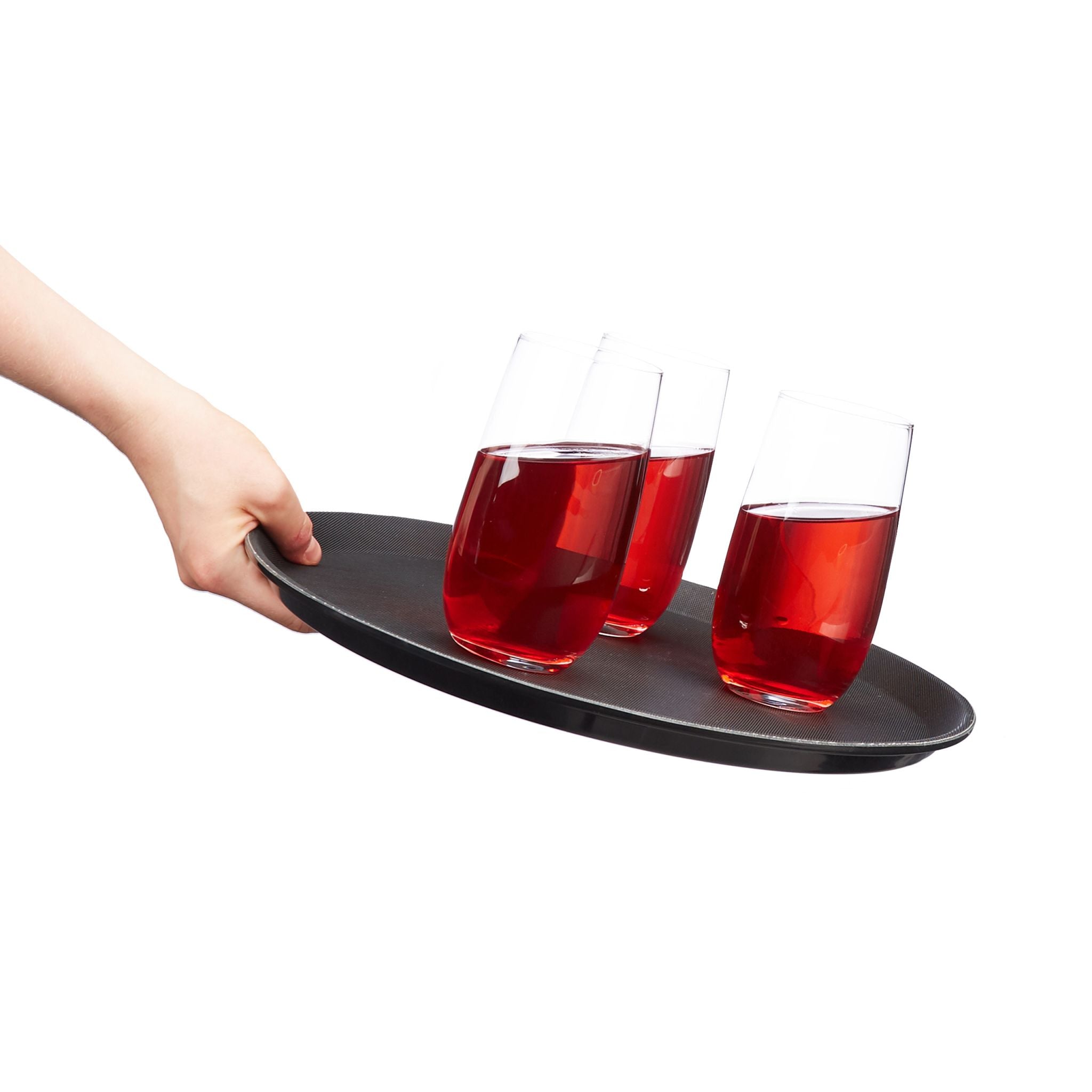 Gastro Tablett rund Schwarz von Relaxdays