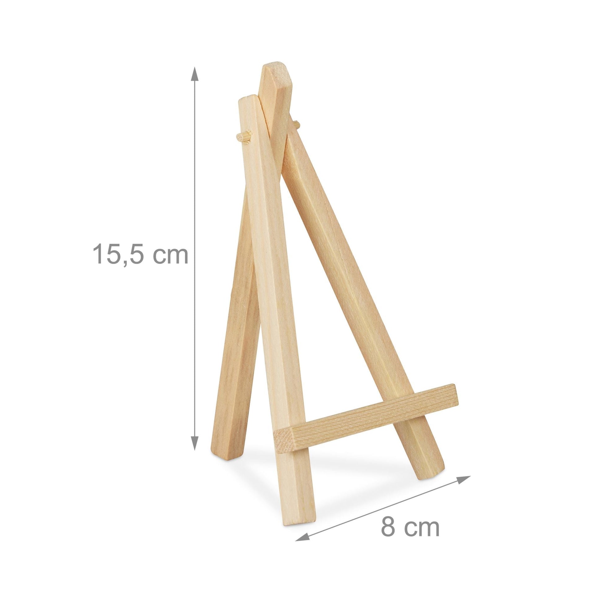 Staffelei klein Holz 10er-Set Hellbraun von Relaxdays