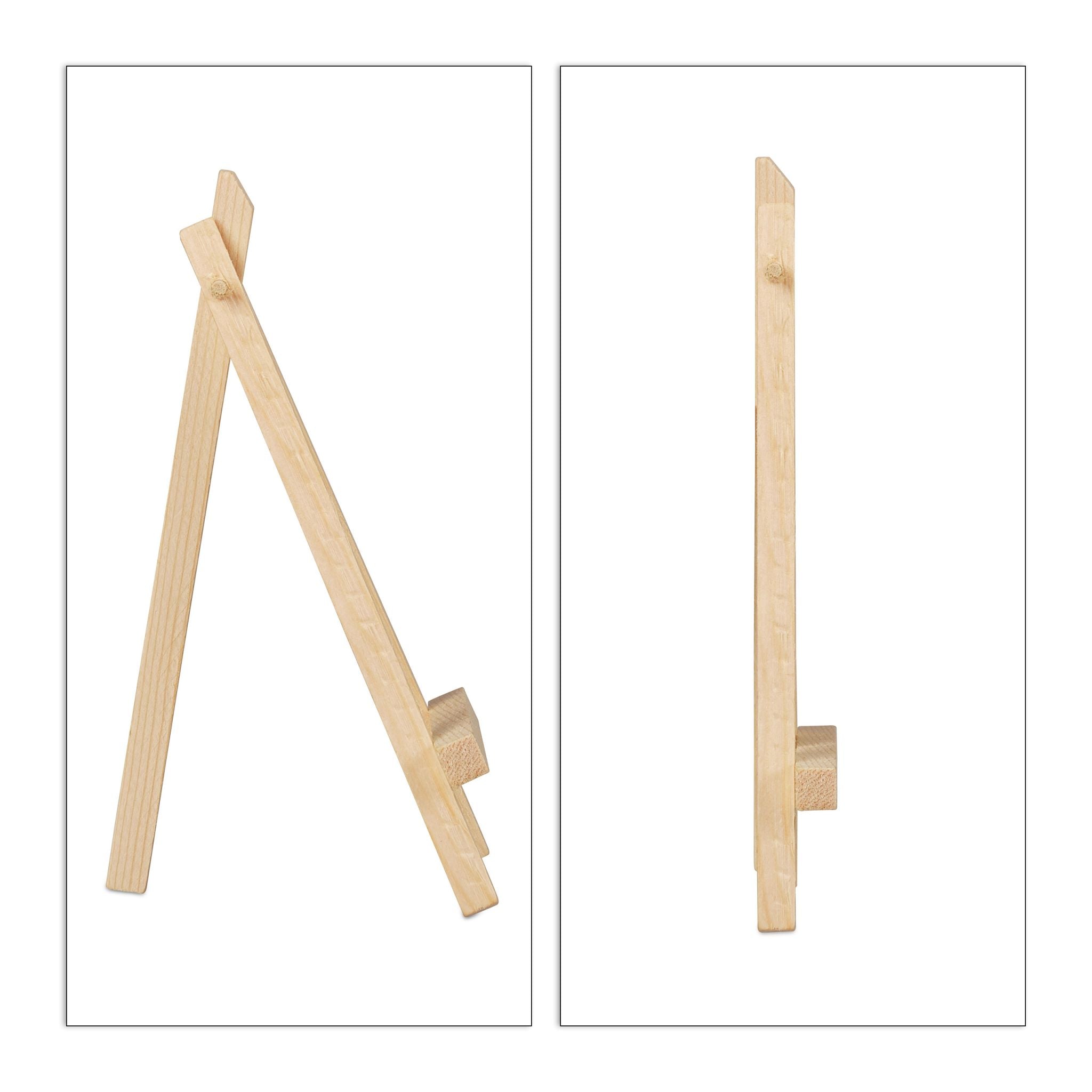 Staffelei klein Holz 10er-Set Hellbraun von Relaxdays