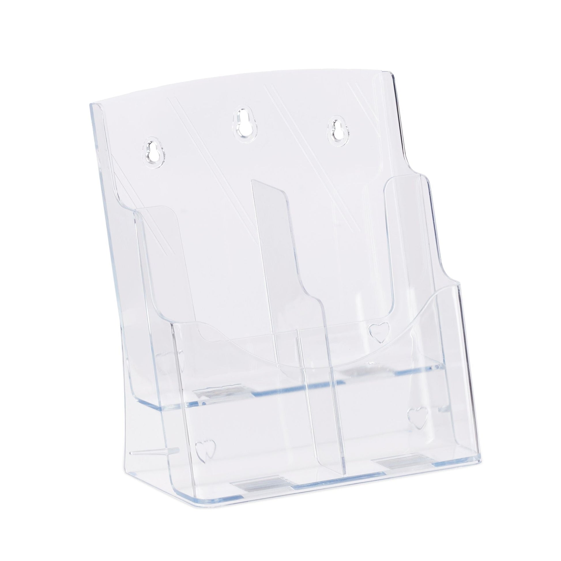Prospekthalter A4 / DIN Lang 2 Etagen Transparent von Relaxdays