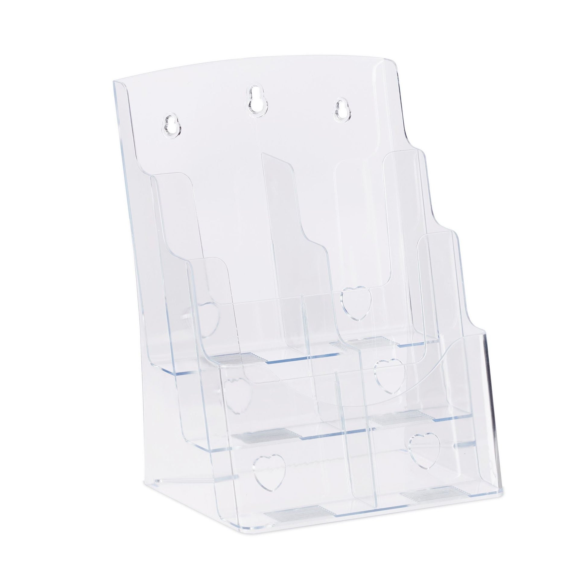 Prospekthalter A4 / DIN Lang 3 Etagen Transparent von Relaxdays