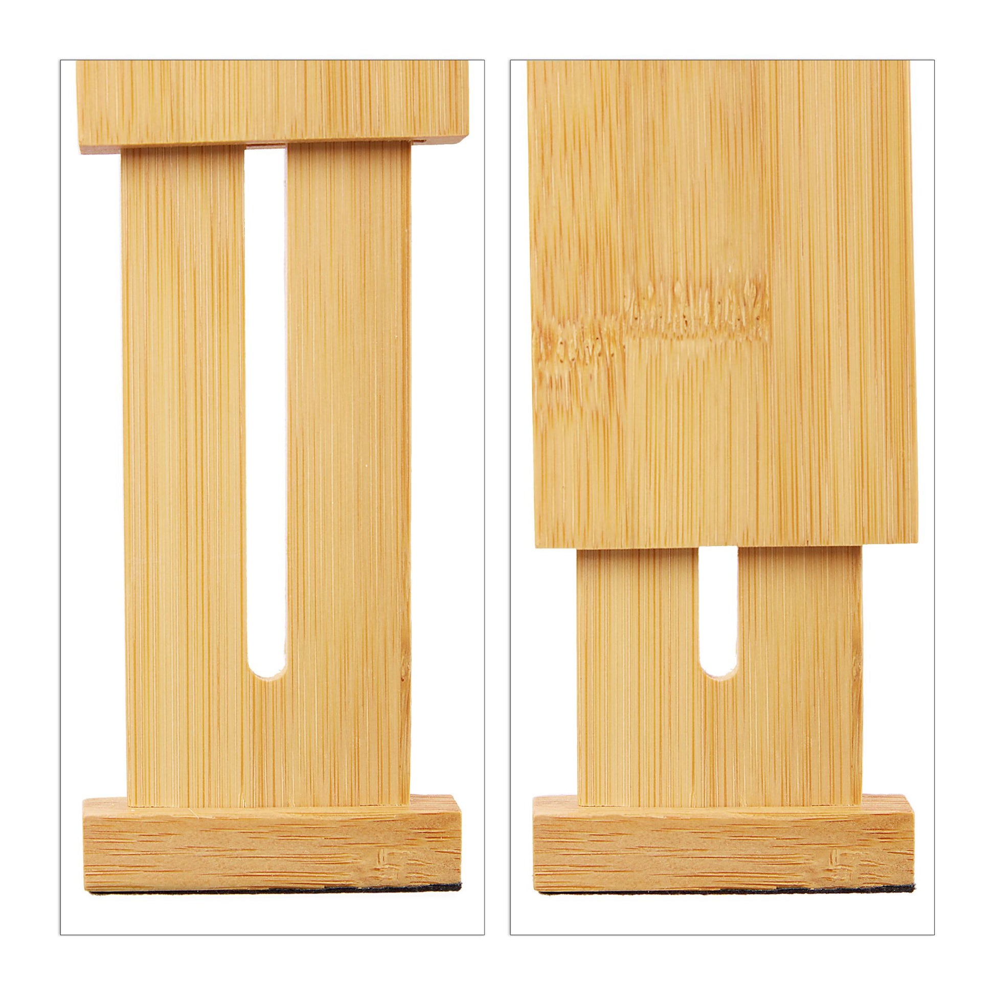 Schubladentrenner Bambus 4er-Set Hellbraun von Relaxdays