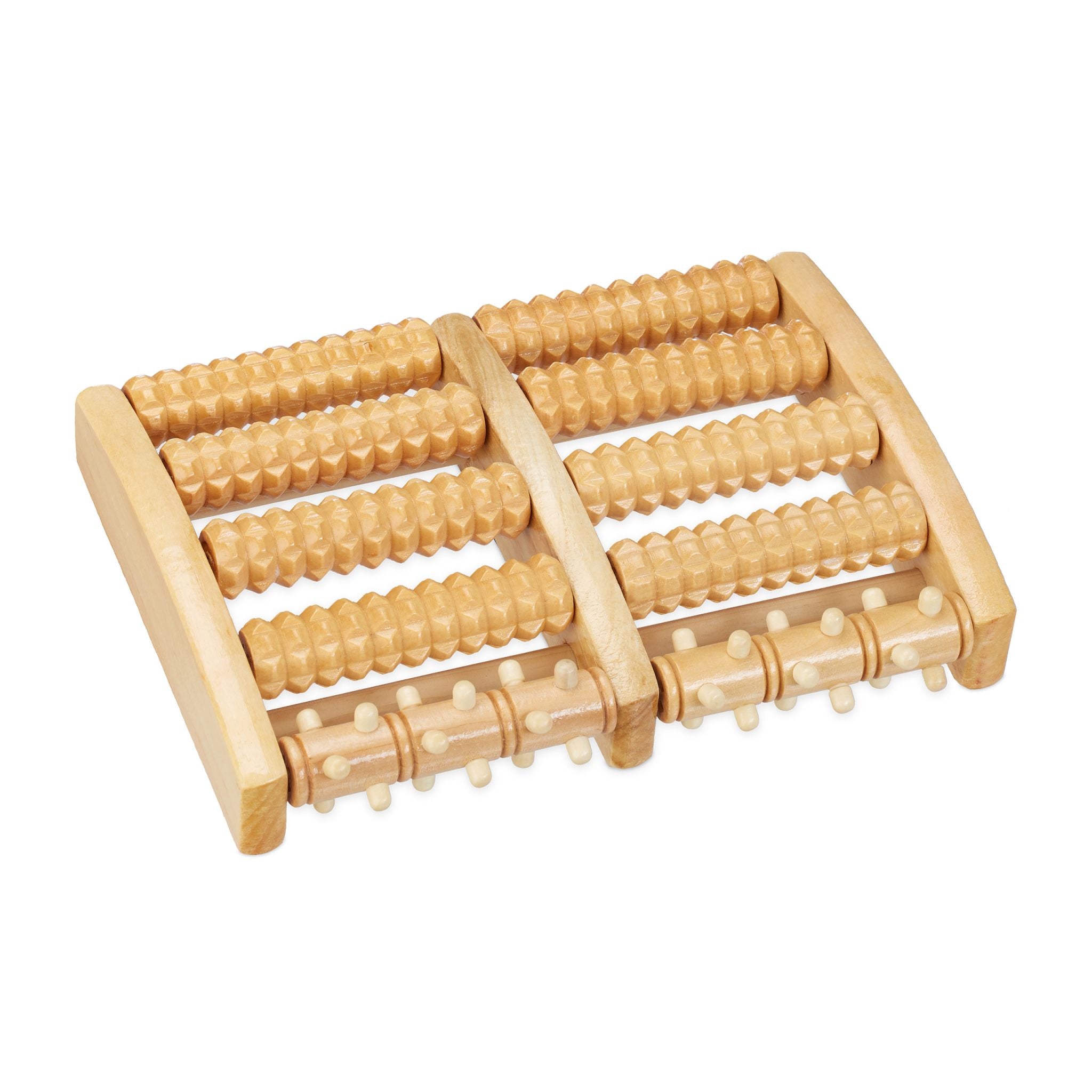 Fussmassageroller Holz Hellbraun von Relaxdays