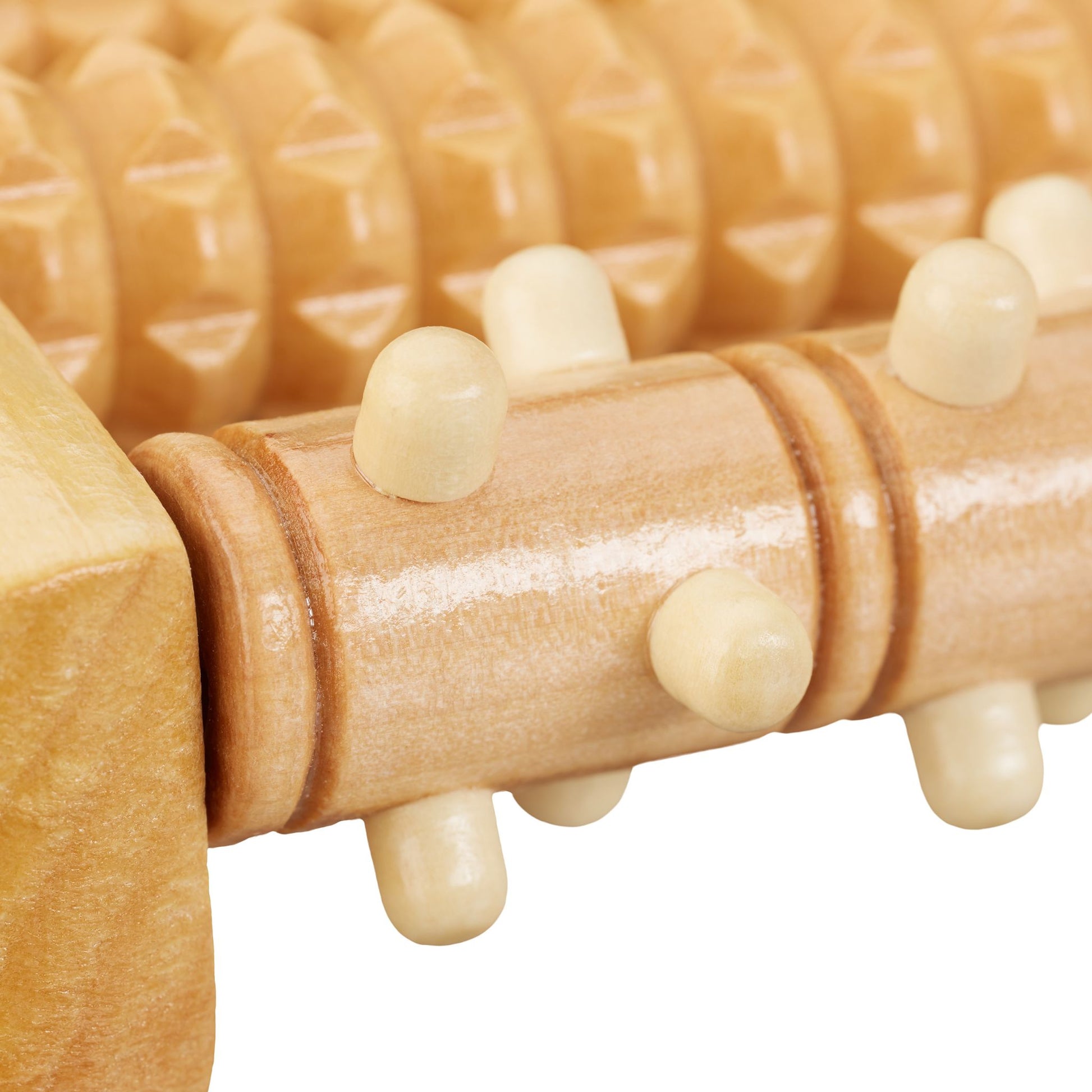 Fussmassageroller Holz Hellbraun von Relaxdays