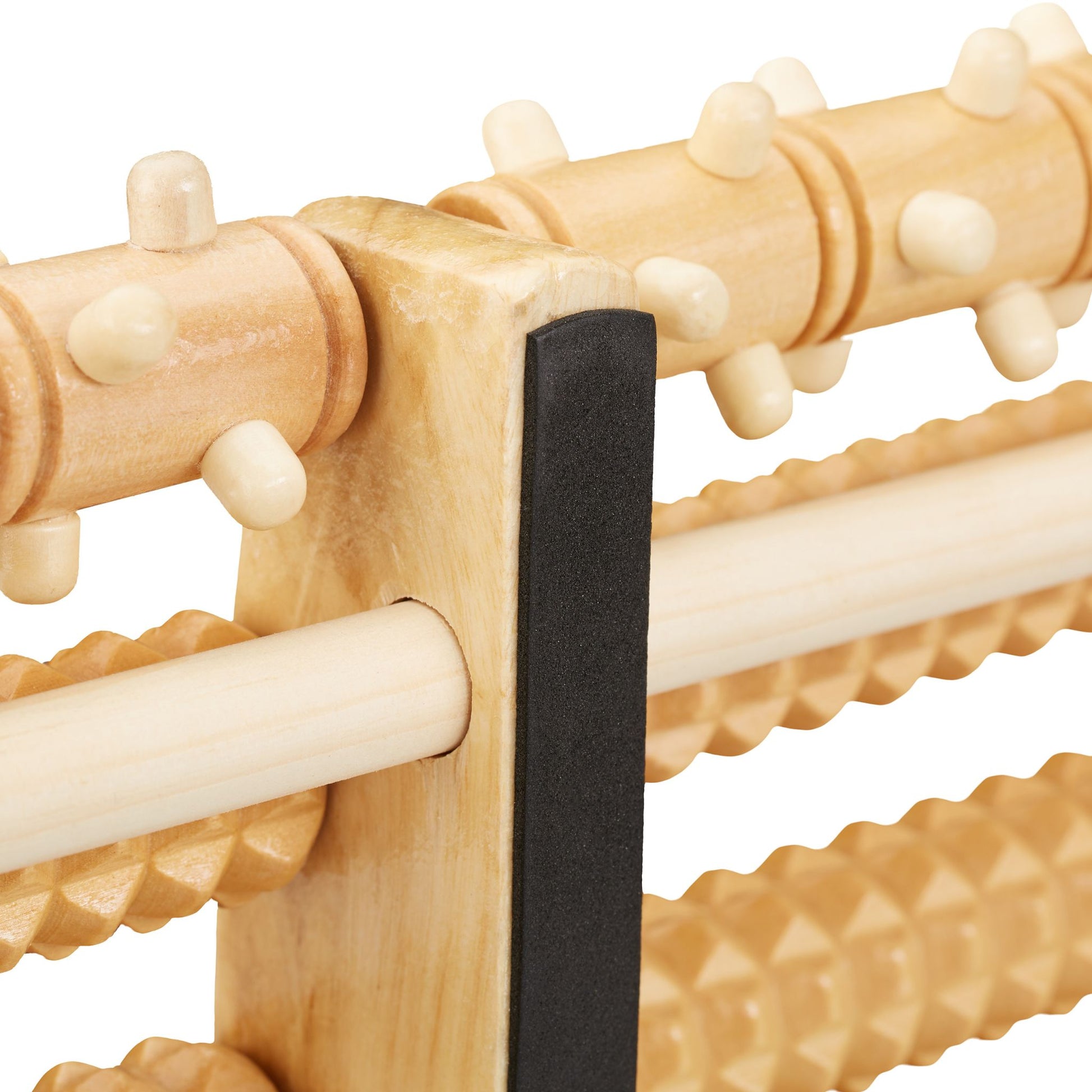 Fussmassageroller Holz Hellbraun von Relaxdays