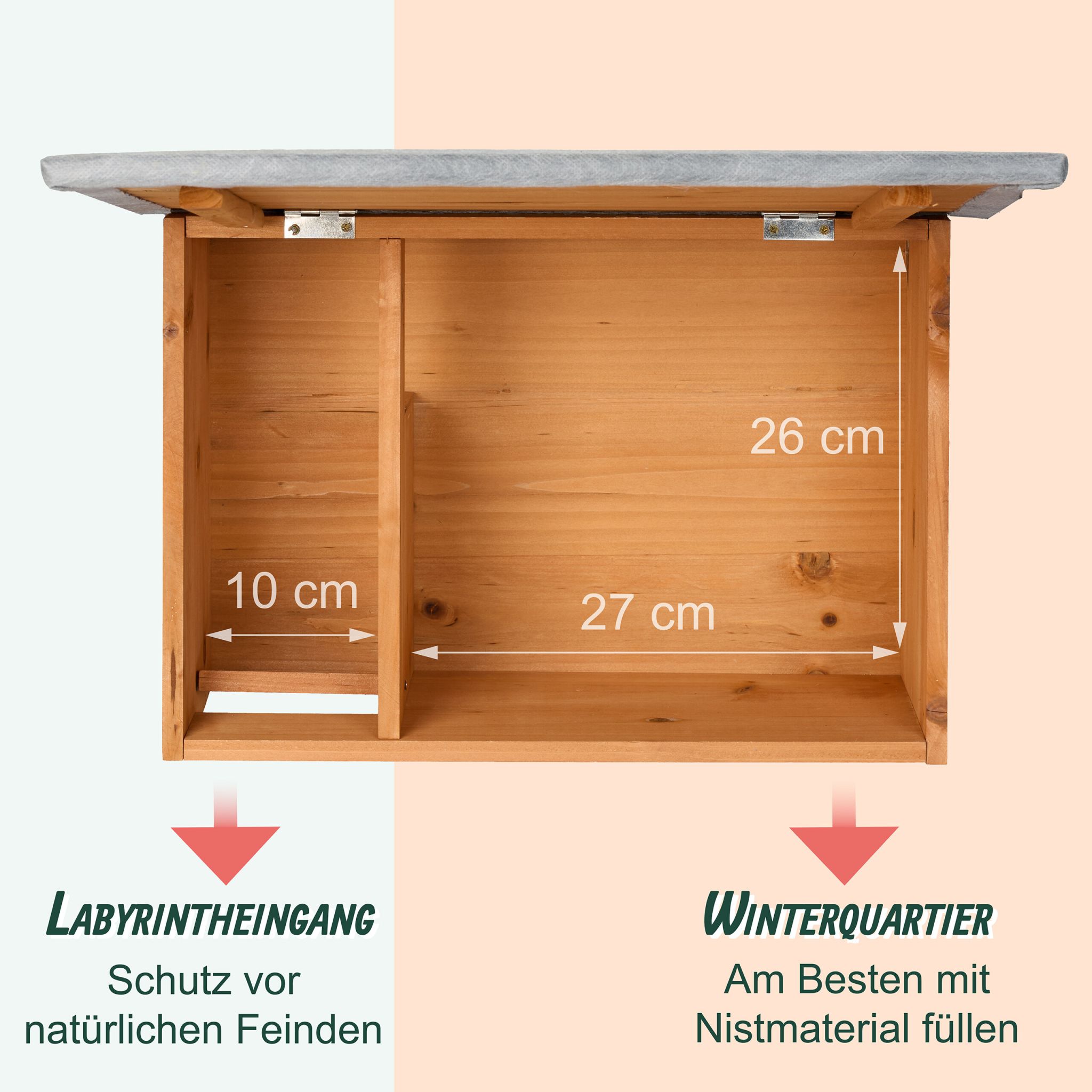 Igelhaus Bausatz Orange-Grau von Relaxdays