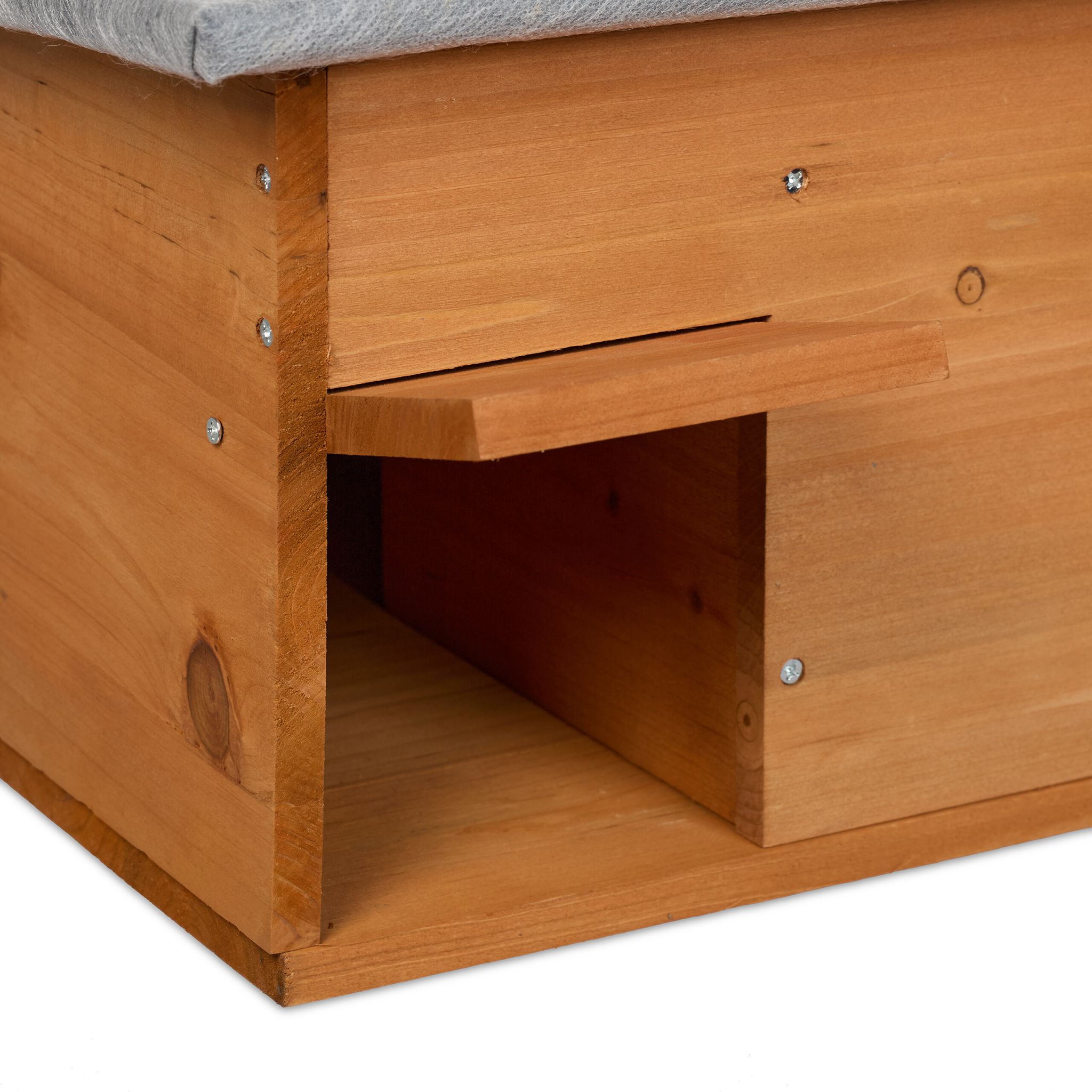 Igelhaus Bausatz Orange-Grau von Relaxdays