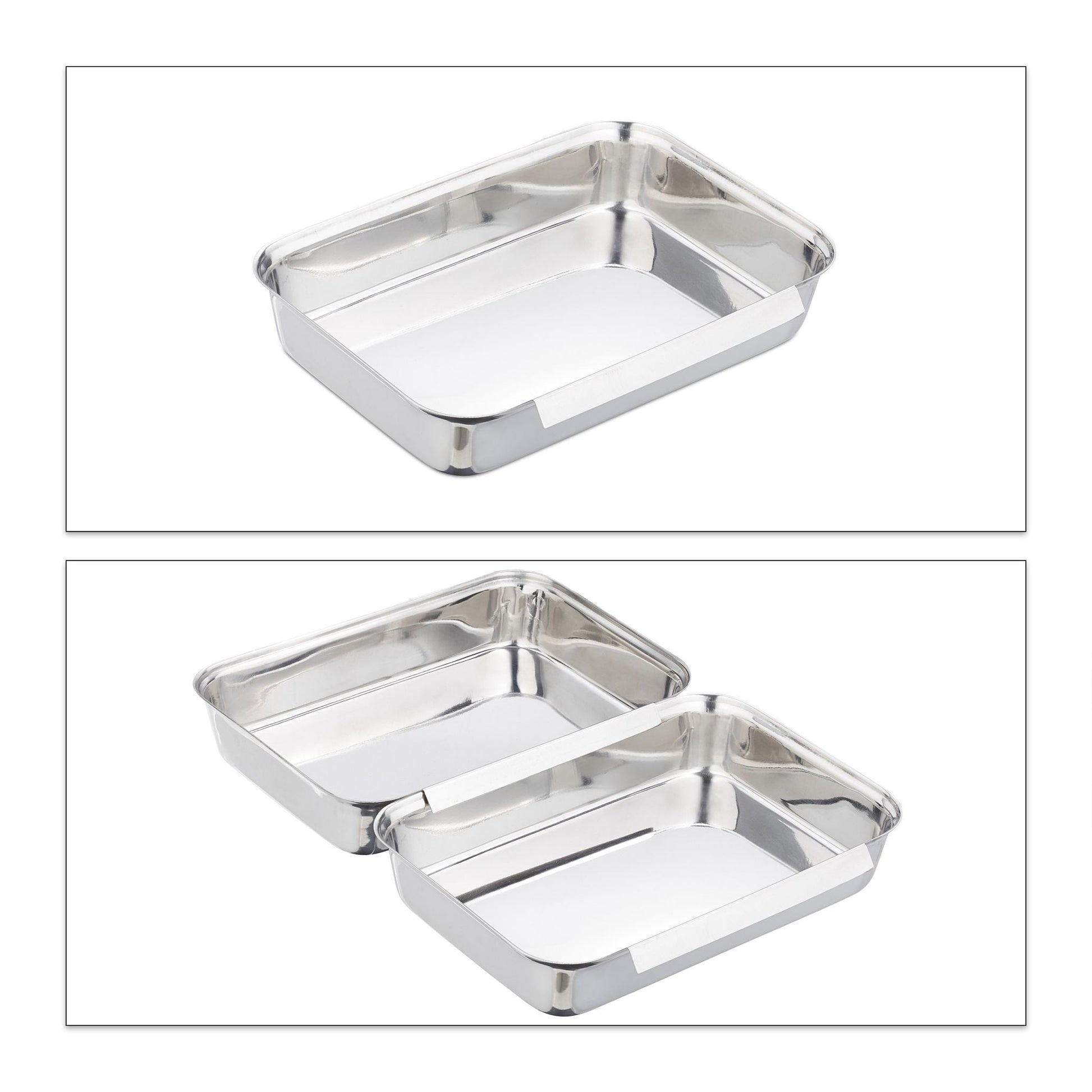 Panierstrasse Edelstahl Silber von Relaxdays