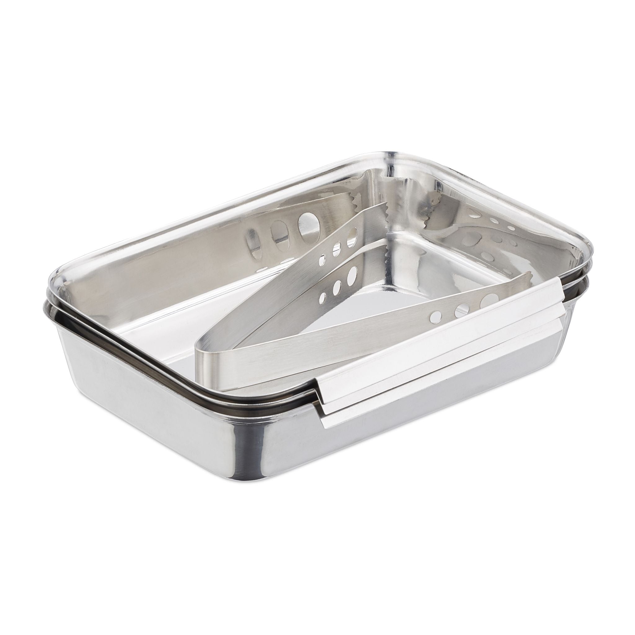Panierstrasse Edelstahl Silber von Relaxdays