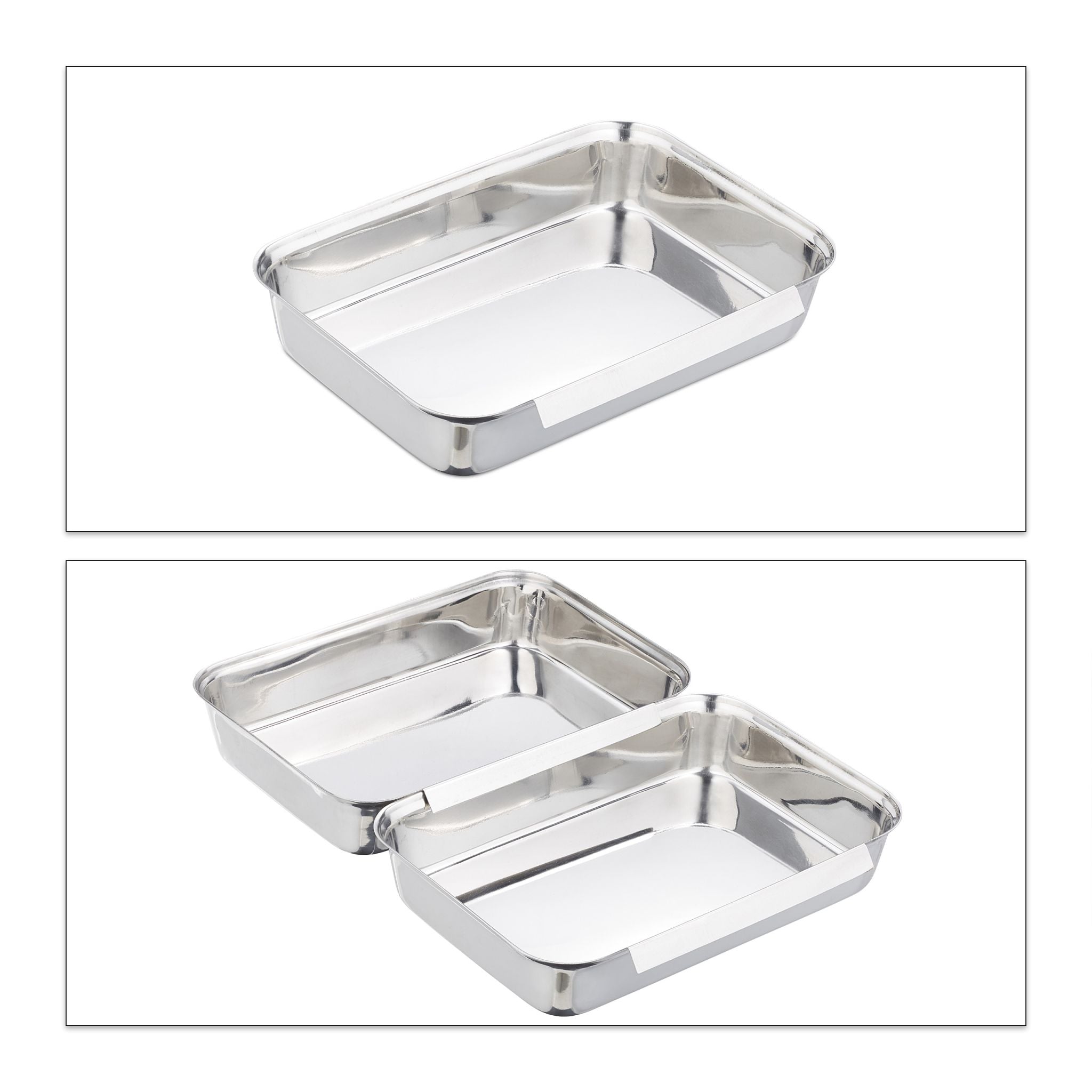Panierstrasse Edelstahl Silber von Relaxdays