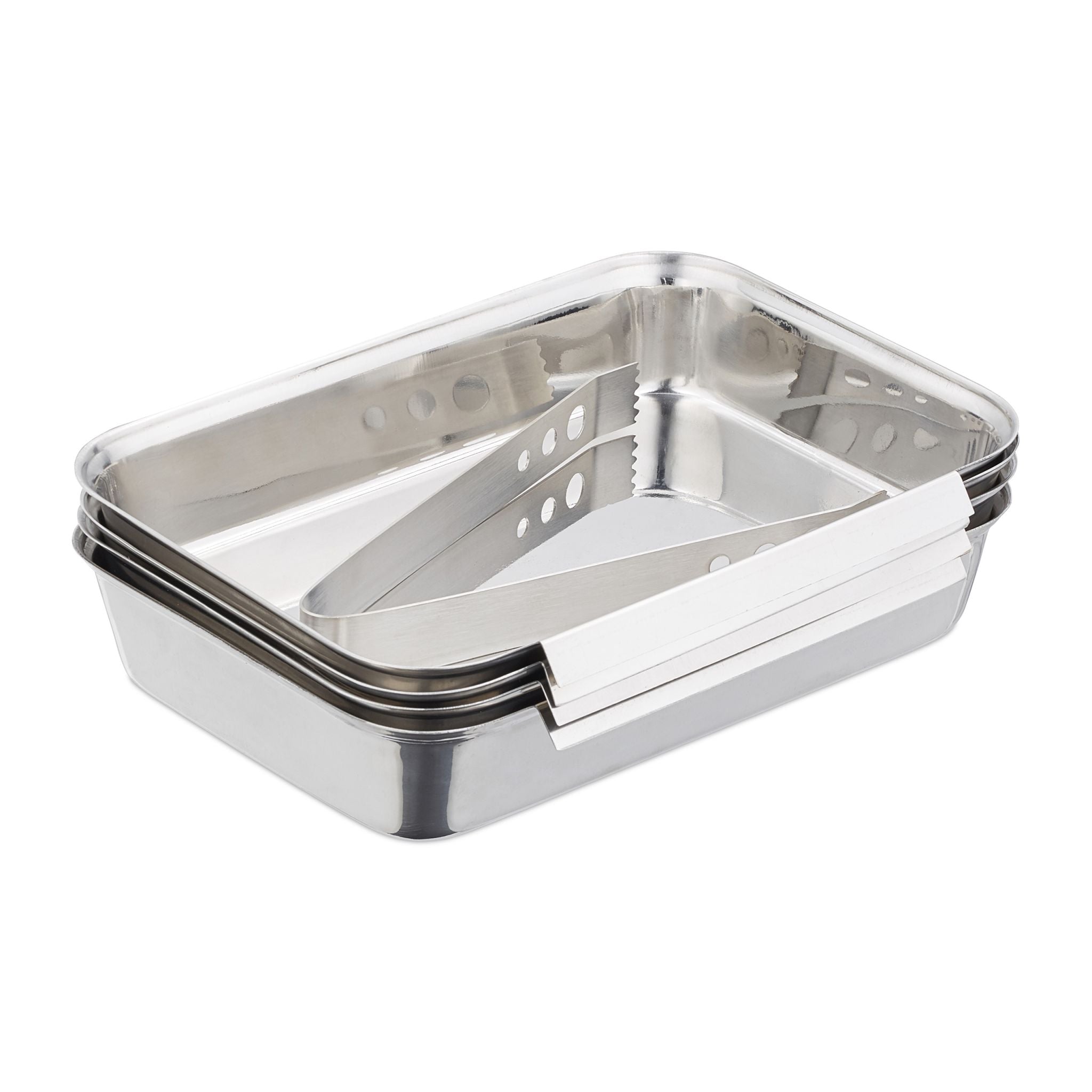 Panierstrasse Edelstahl Silber von Relaxdays