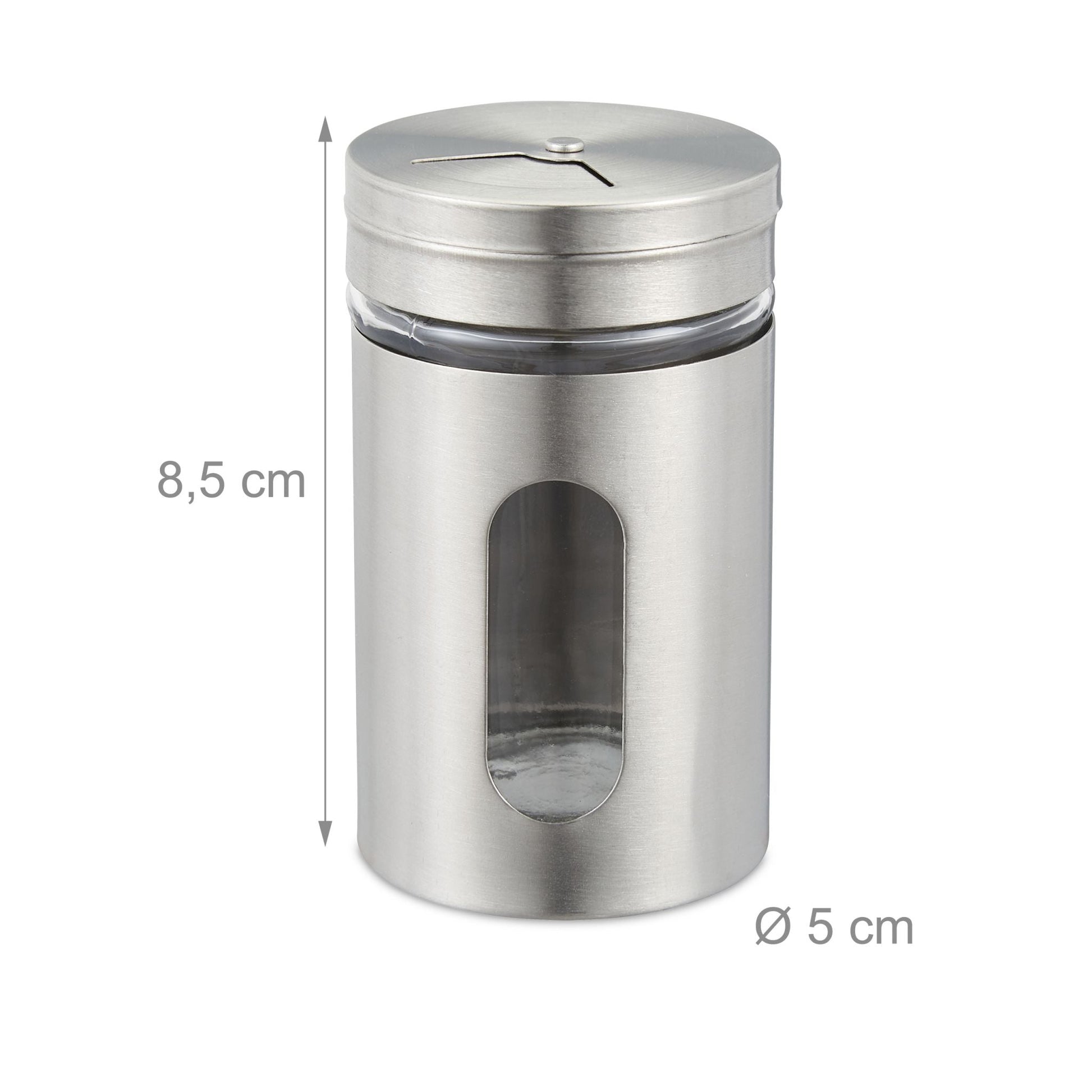 Gewürzstreuer 12er-Set Silber-Transparent von Relaxdays