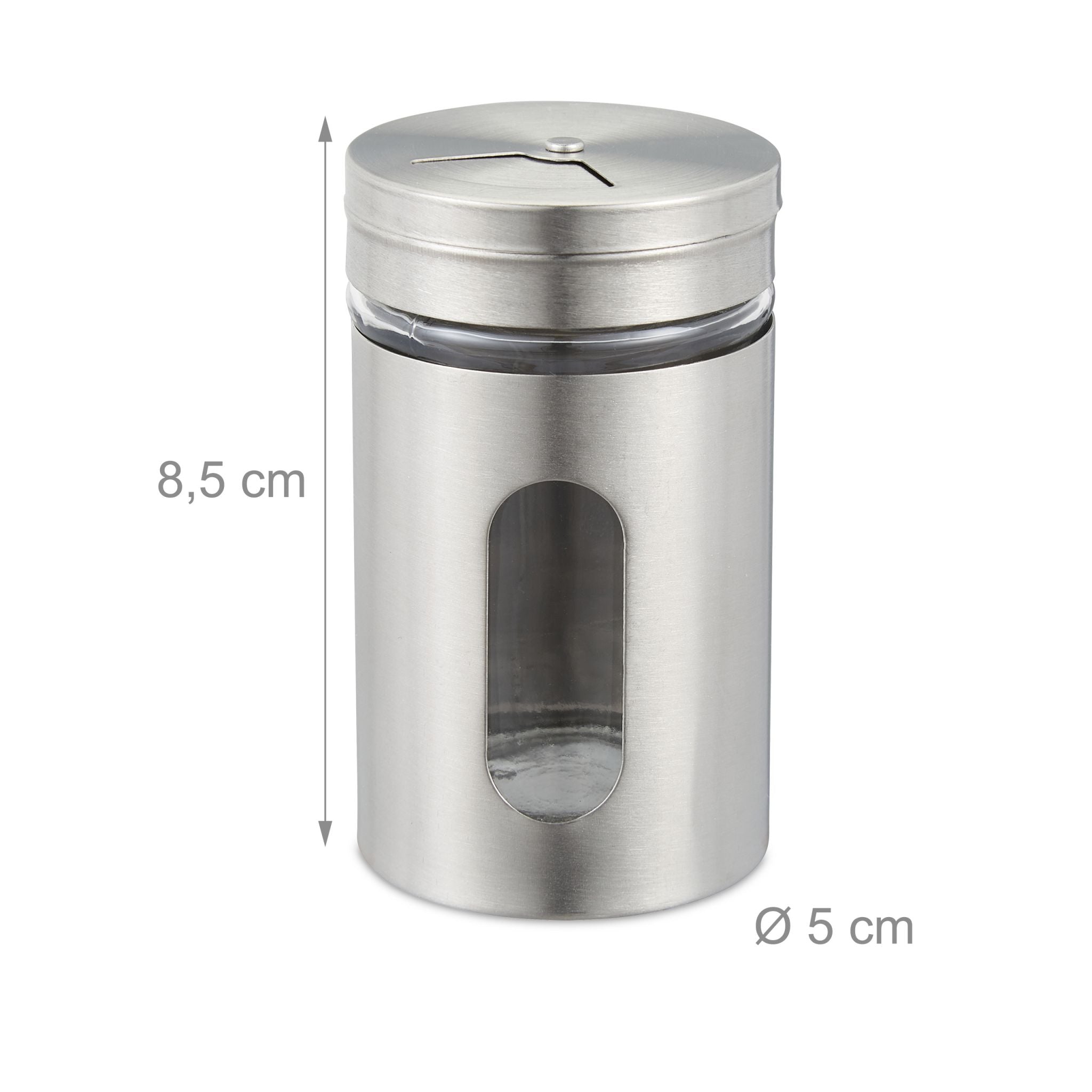 Gewürzstreuer 12er-Set Silber-Transparent von Relaxdays