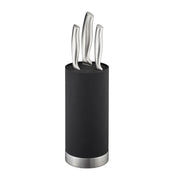 Messerblock rund Schwarz-Silber von Relaxdays