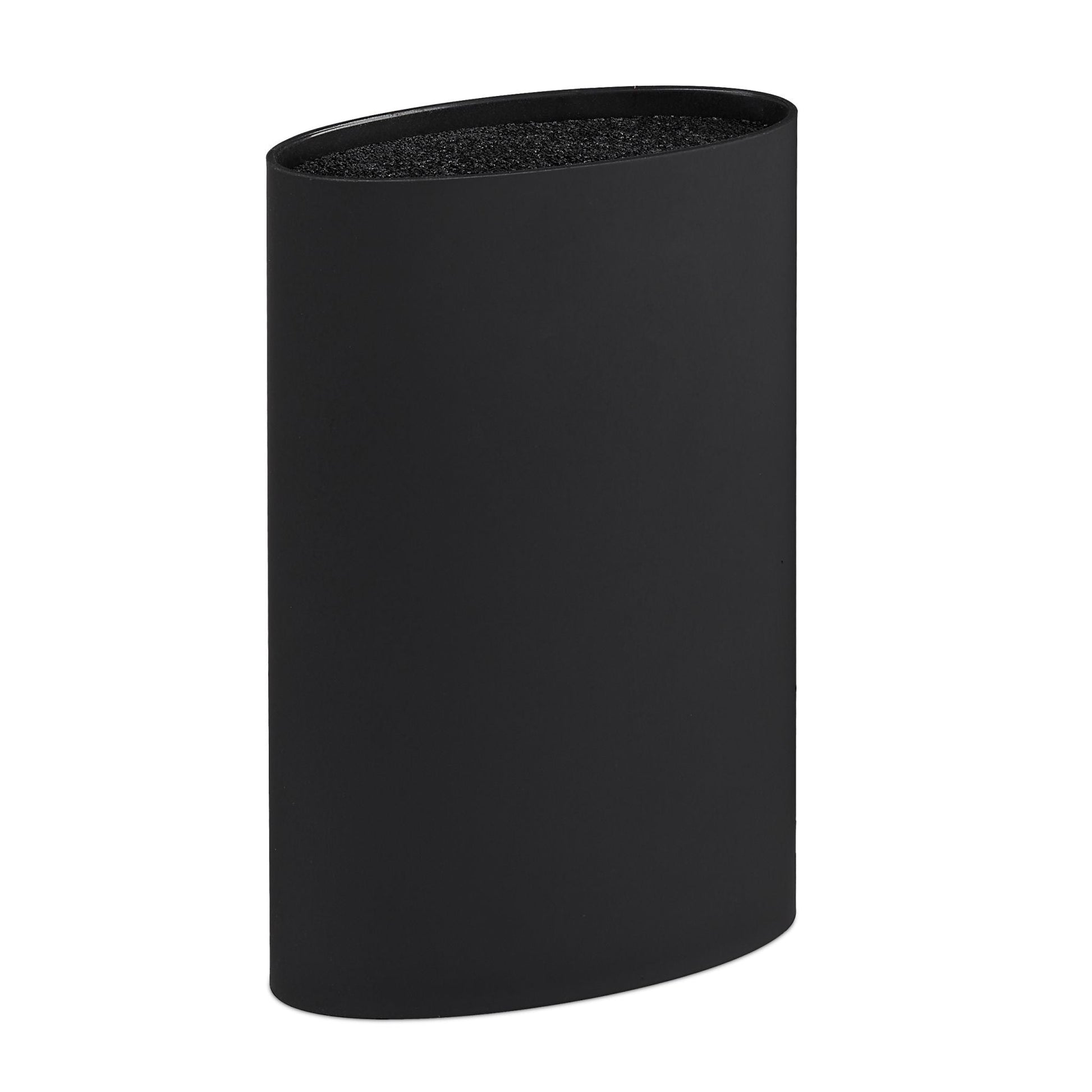 Messerblock oval Schwarz von Relaxdays