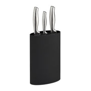 Messerblock oval Schwarz von Relaxdays