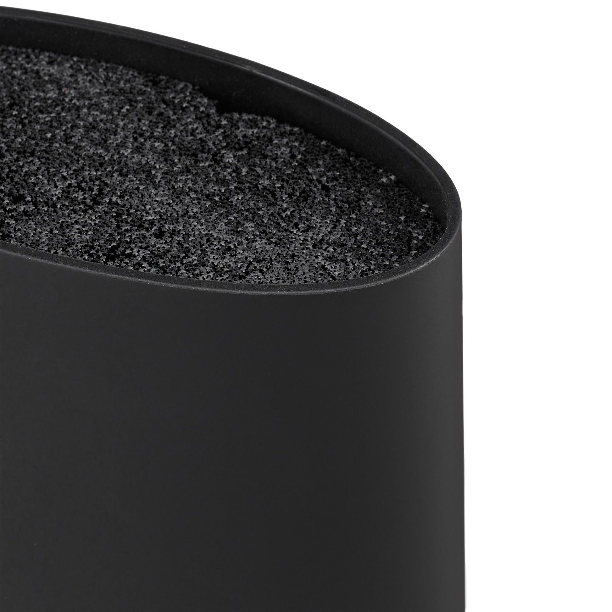 Messerblock oval Schwarz von Relaxdays