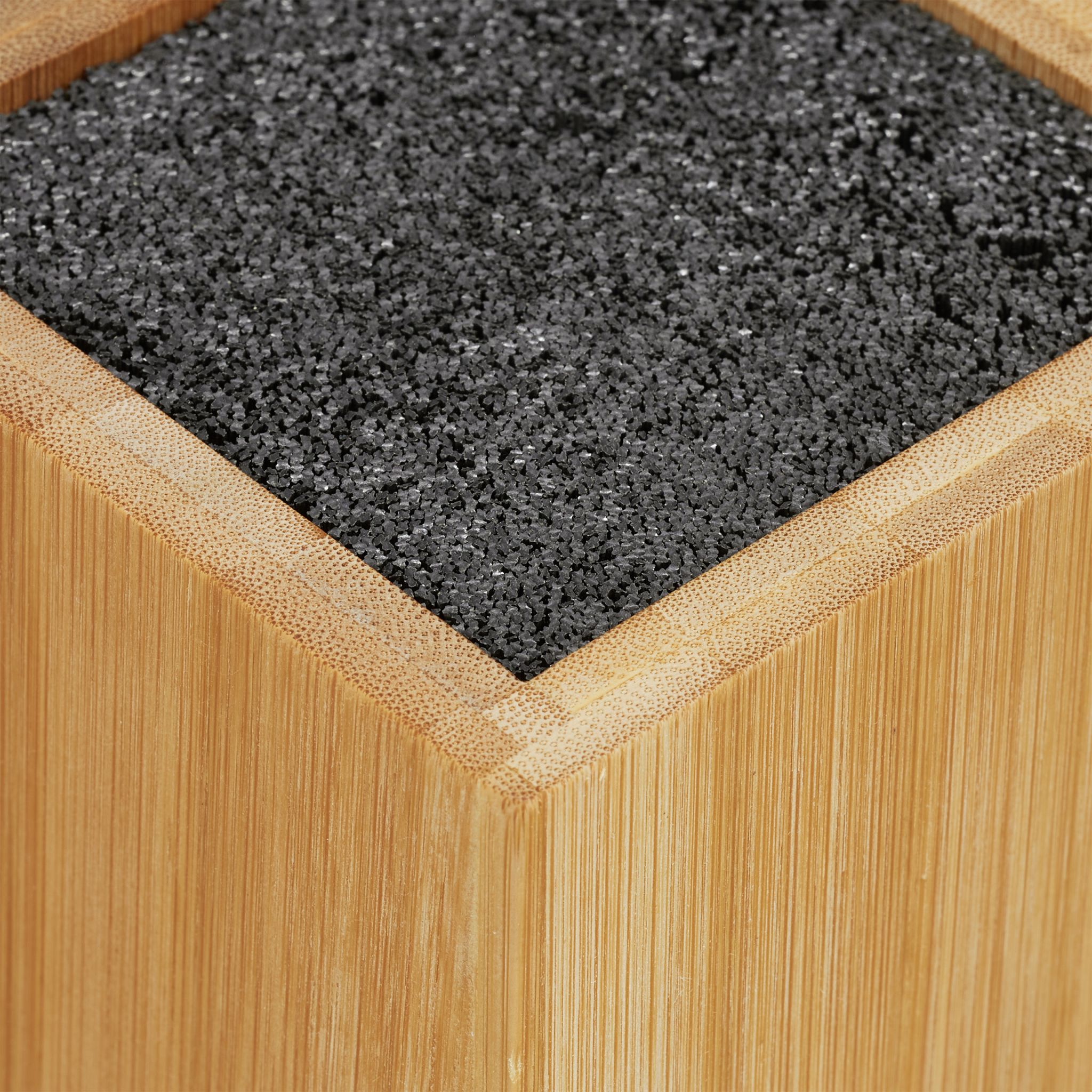 Messerblock Bambus Hellbraun-Schwarz von Relaxdays