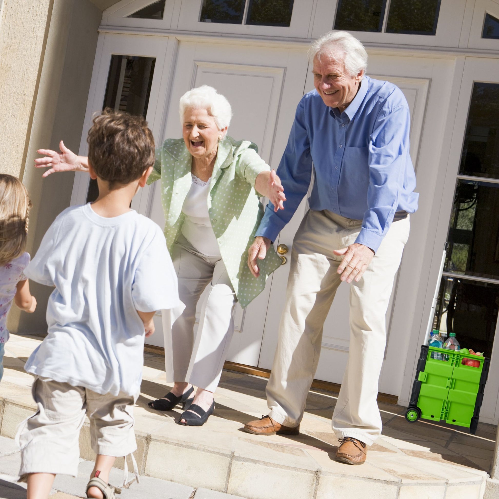 Einkaufstrolley klappbar Blau-Schwarz von Relaxdays