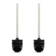 Toilettenbürsten 2er-Set Schwarz Schwarz-Silber von Relaxdays