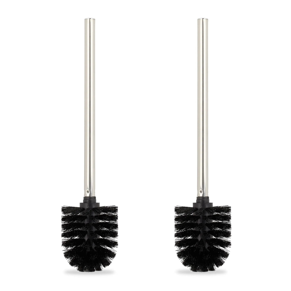 Toilettenbürsten 2er-Set Schwarz Schwarz-Silber von Relaxdays