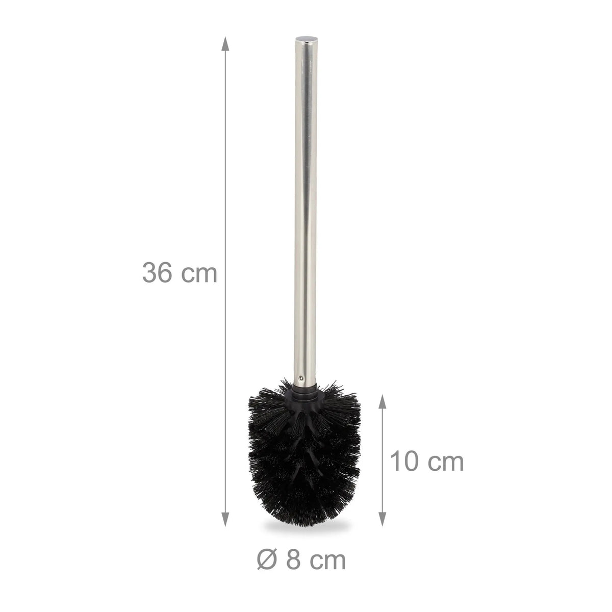 Toilettenbürsten 2er-Set Schwarz Schwarz-Silber von Relaxdays