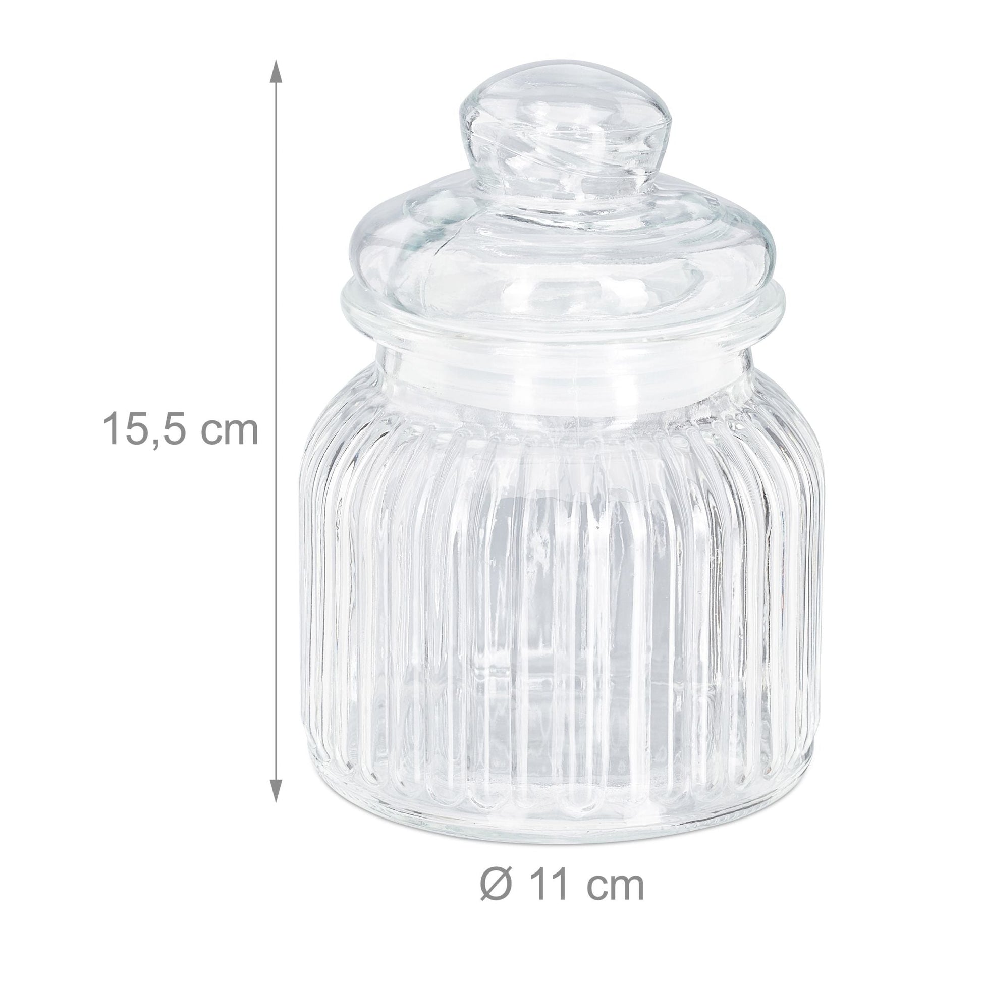 Vorratsgläser 6er-Set 700ml Transparent von Relaxdays