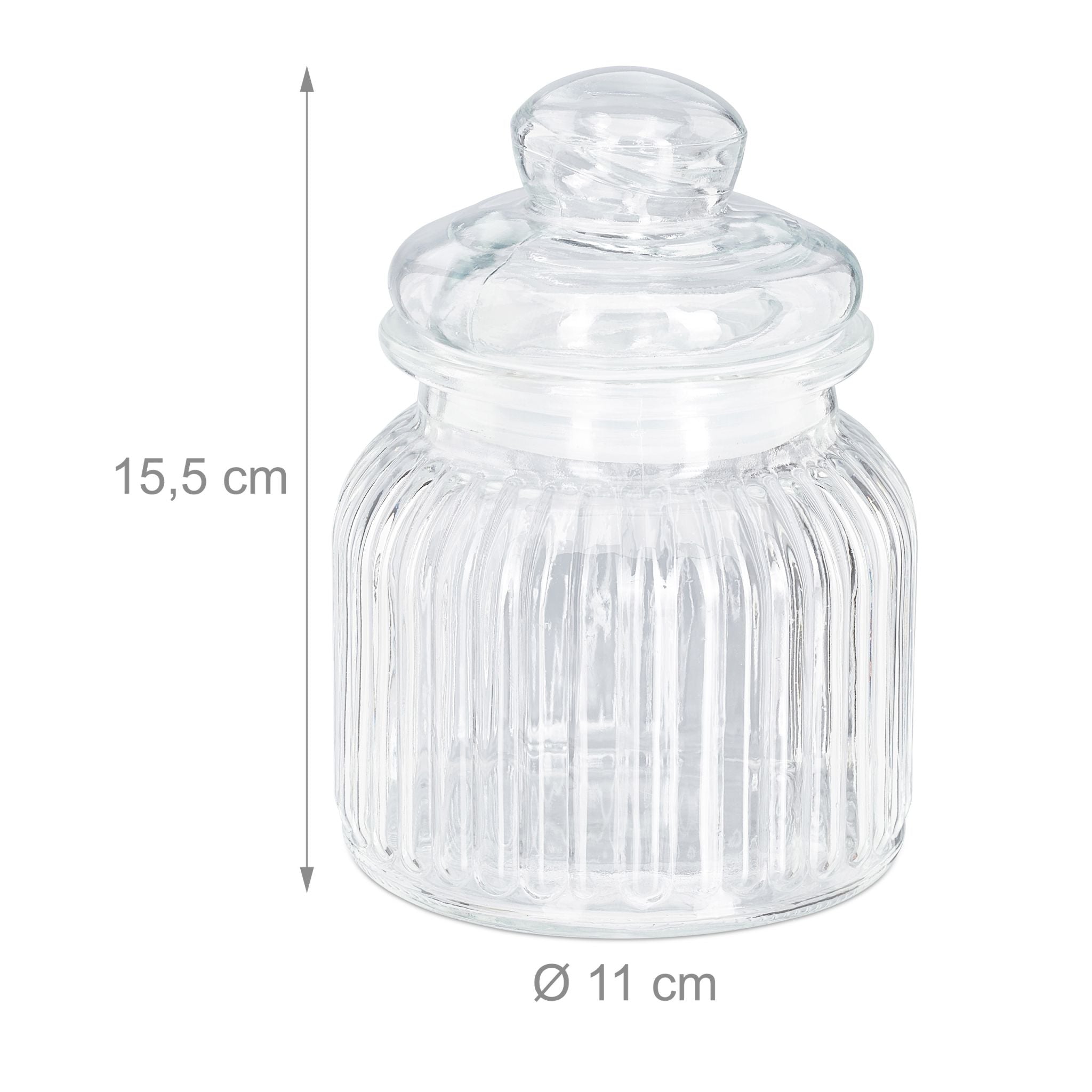 Vorratsgläser 6er-Set 700ml Transparent von Relaxdays