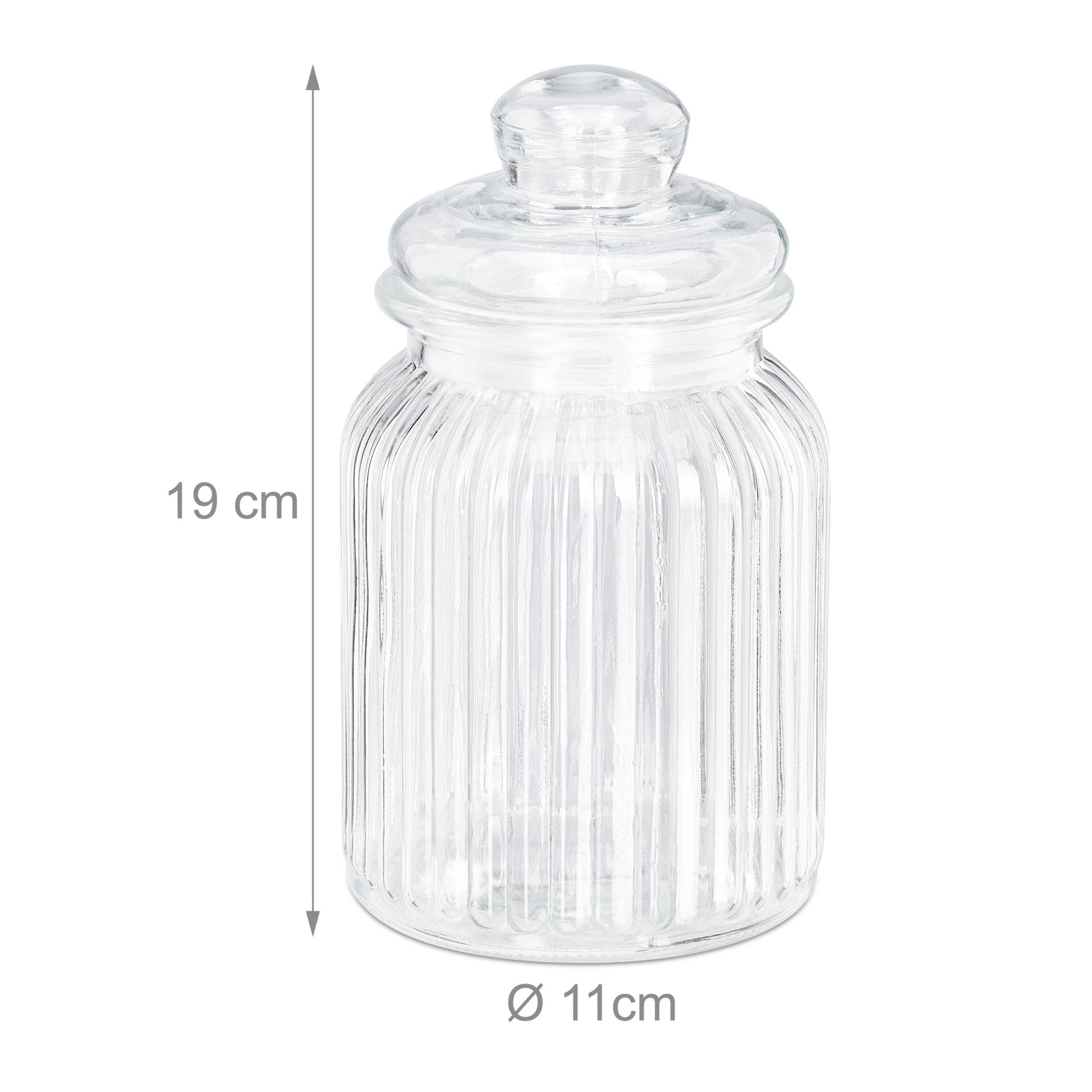 Vorratsgläser 6er-Set 1000ml Transparent von Relaxdays