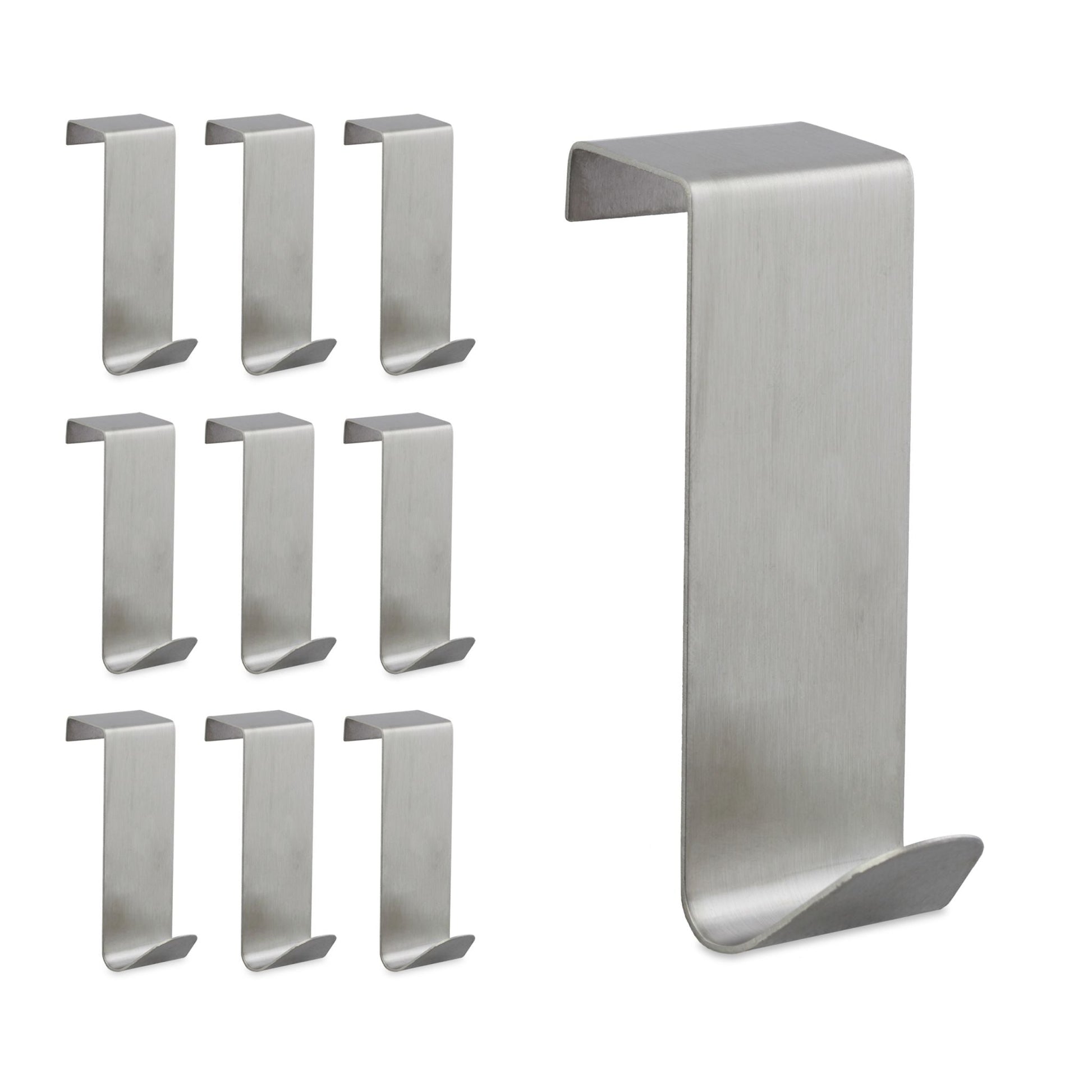 Türhaken Edelstahl 10er-Set Silber von Relaxdays