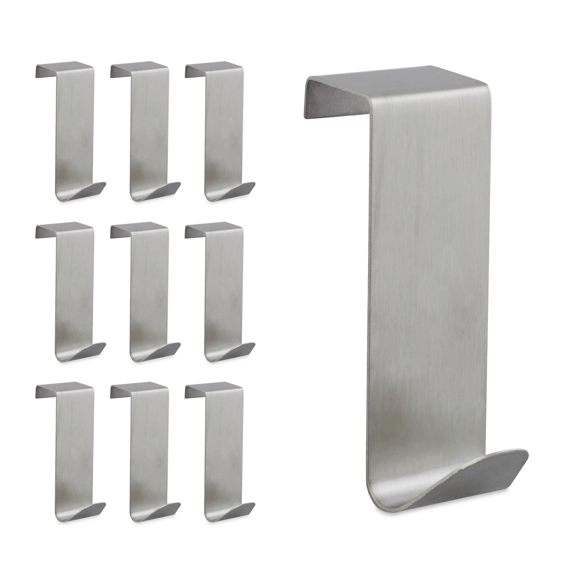 Türhaken Edelstahl 10er-Set Silber von Relaxdays
