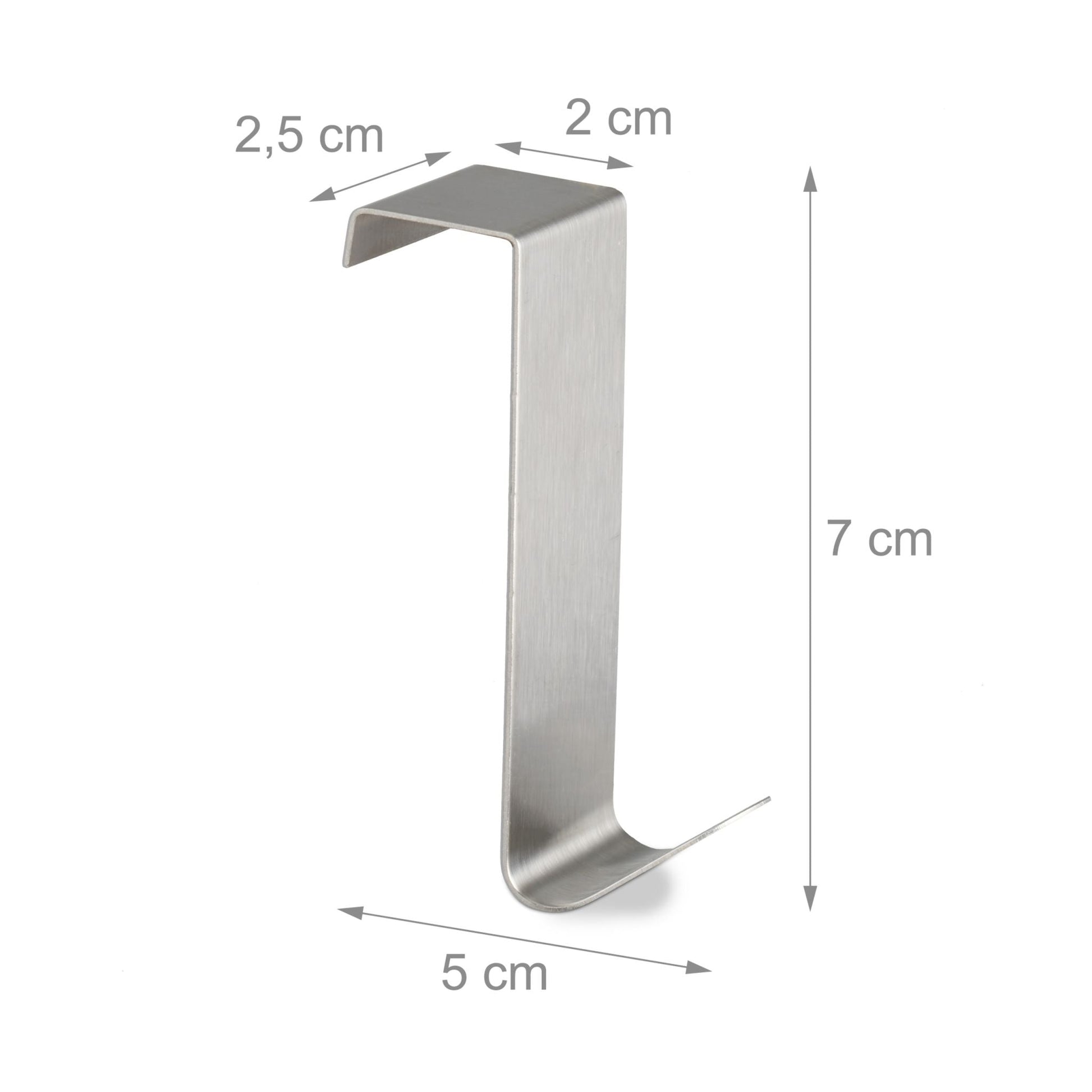 Türhaken Edelstahl 10er-Set Silber von Relaxdays