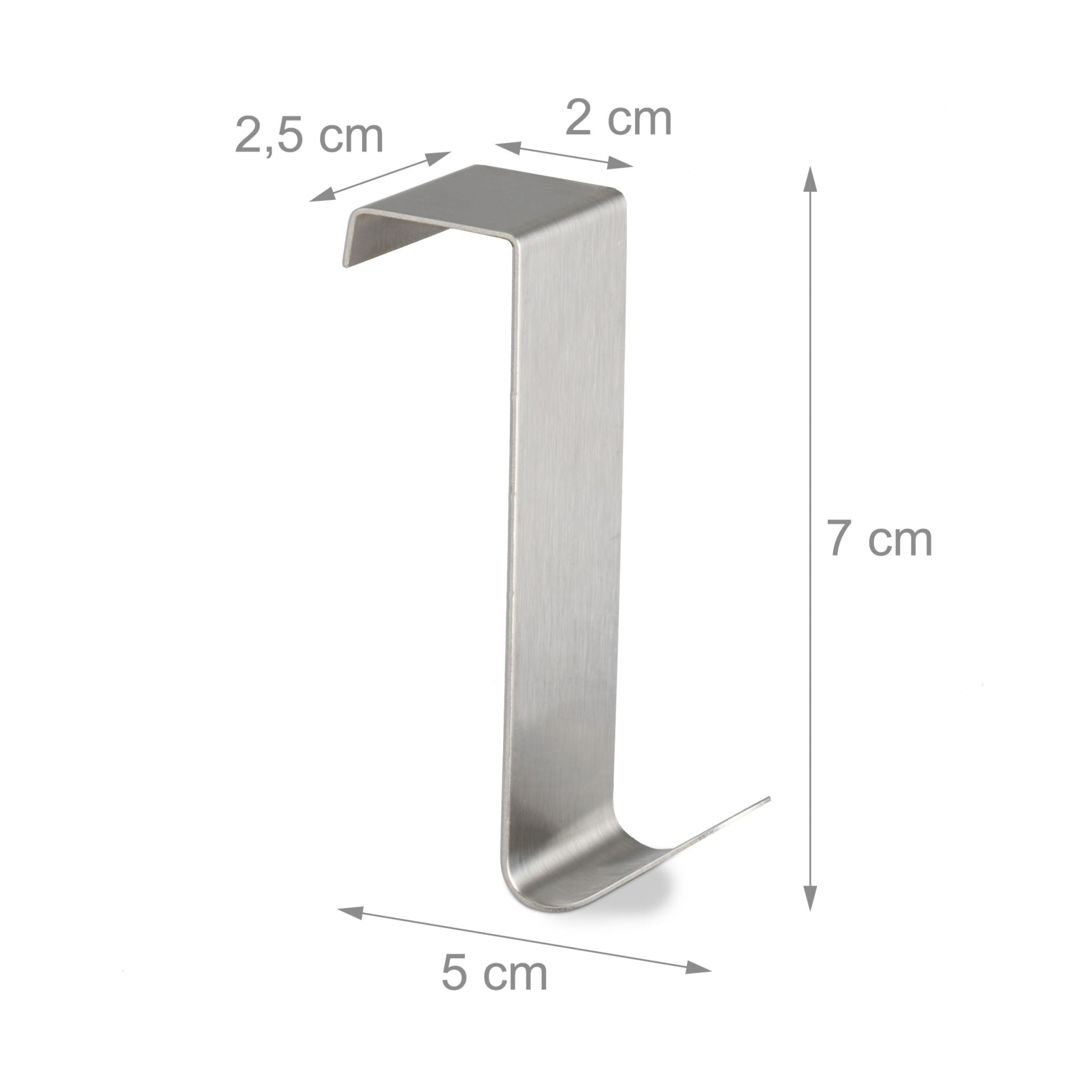 Türhaken Edelstahl 10er-Set Silber von Relaxdays