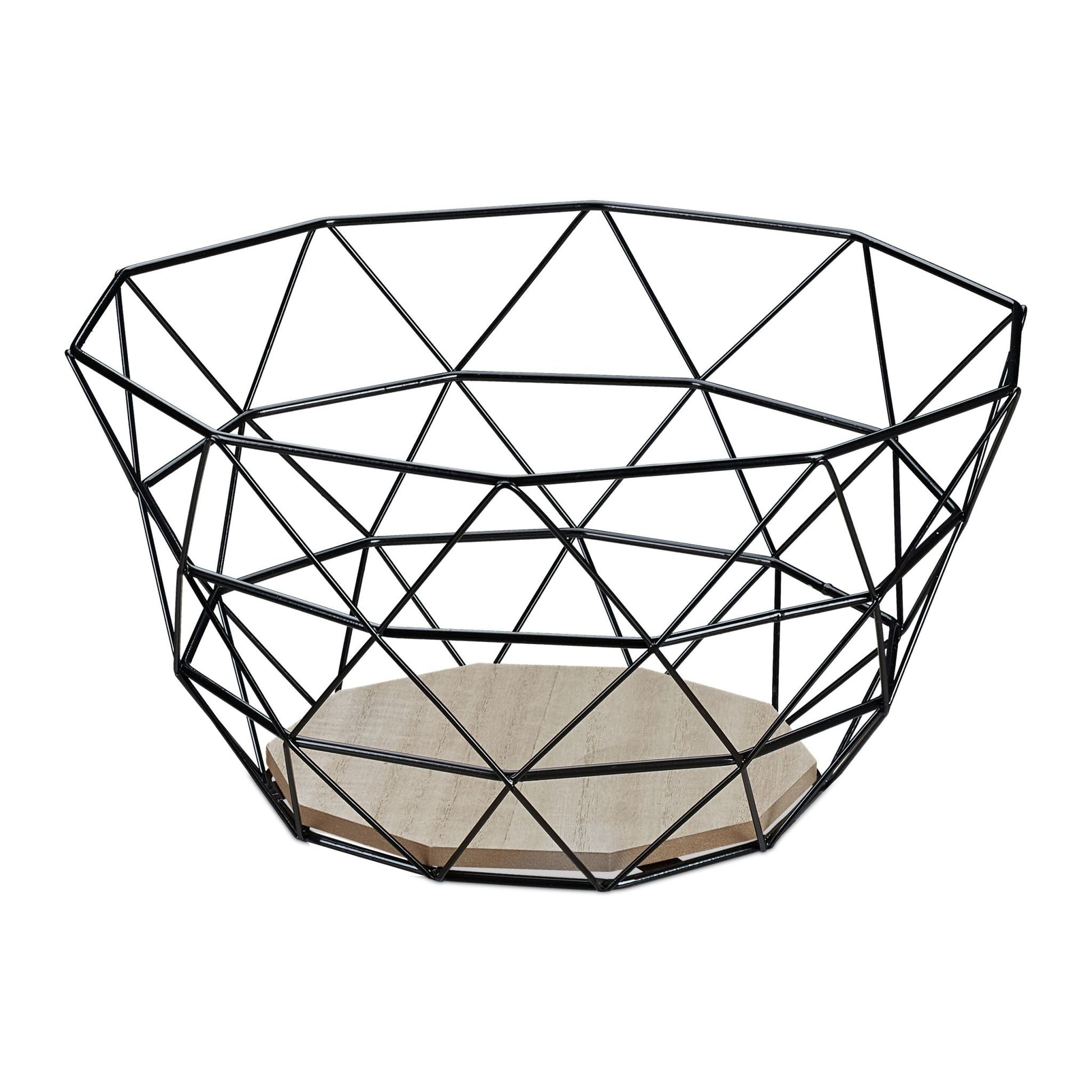 Obstkorb Gitter Design Hellbraun-Schwarz von Relaxdays
