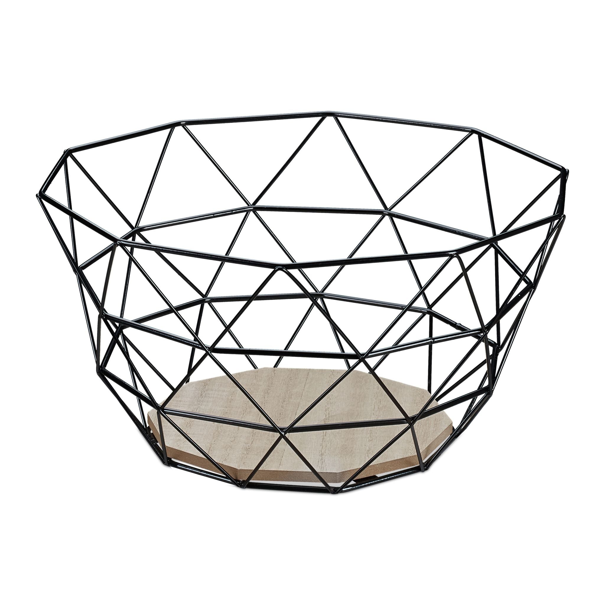 Obstkorb Gitter Design Hellbraun-Schwarz von Relaxdays