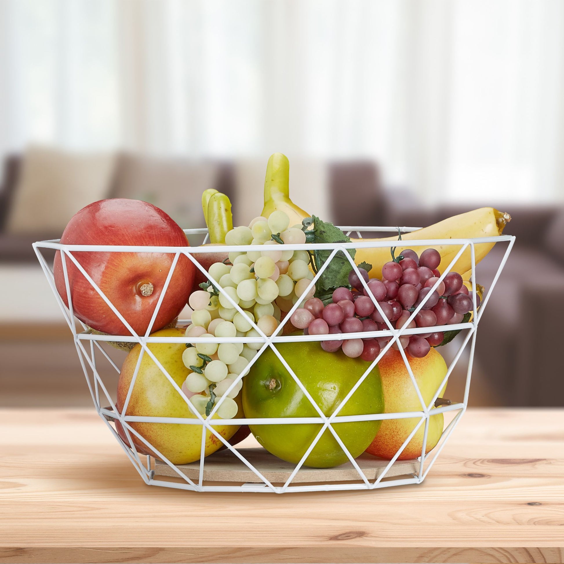 Obstkorb Gitter Design Hellbraun-Schwarz von Relaxdays