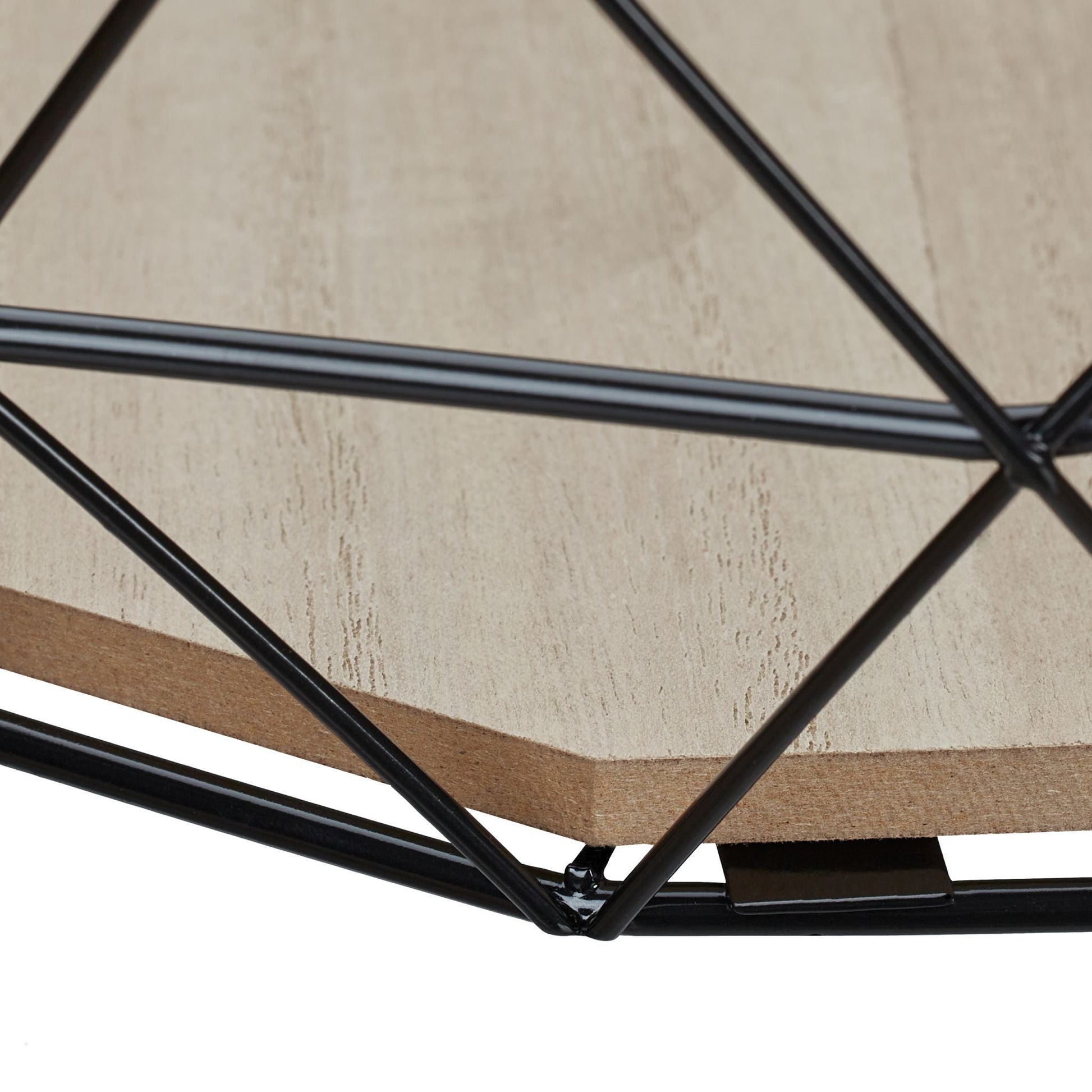 Obstkorb Gitter Design Hellbraun-Schwarz von Relaxdays