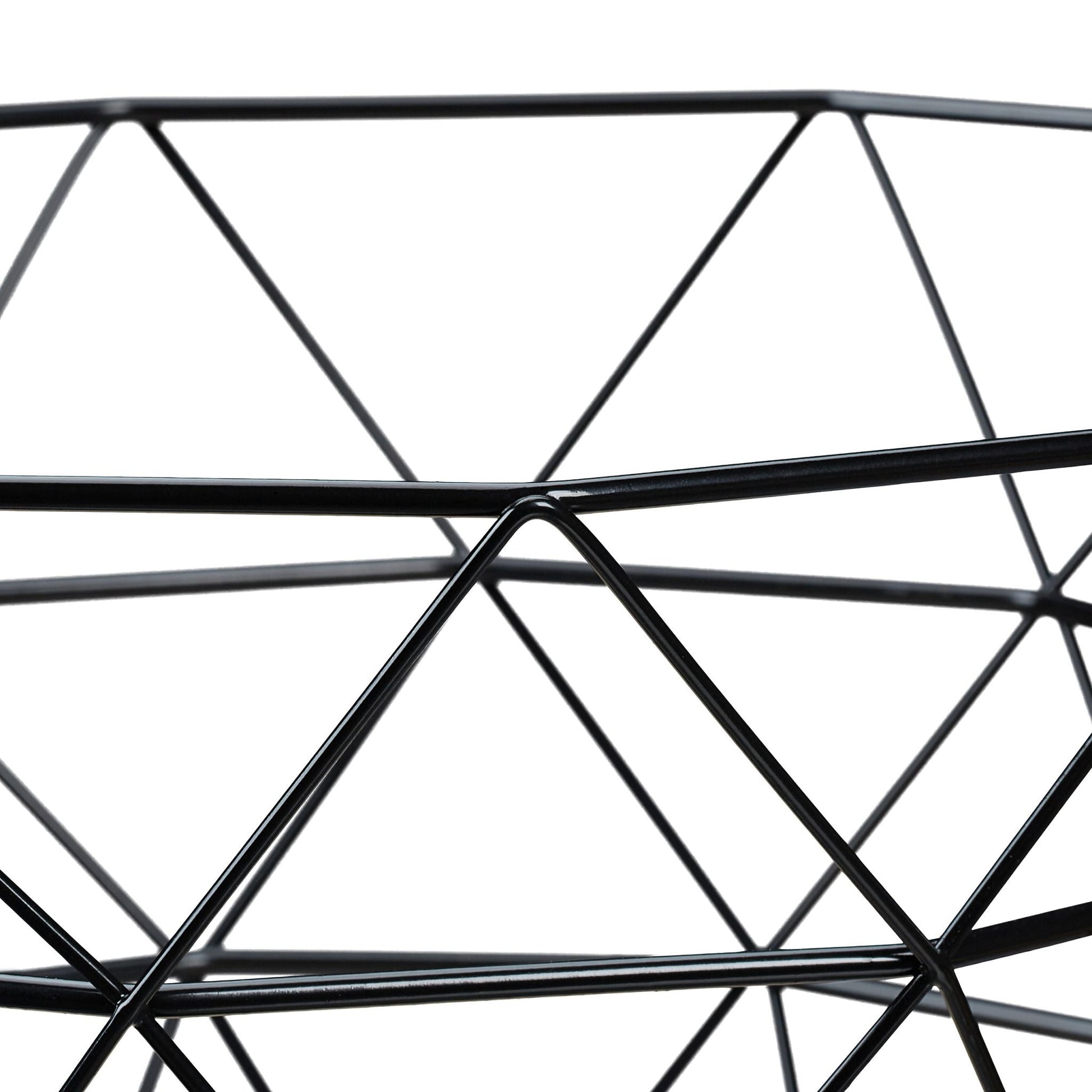 Obstkorb Gitter Design Hellbraun-Schwarz von Relaxdays