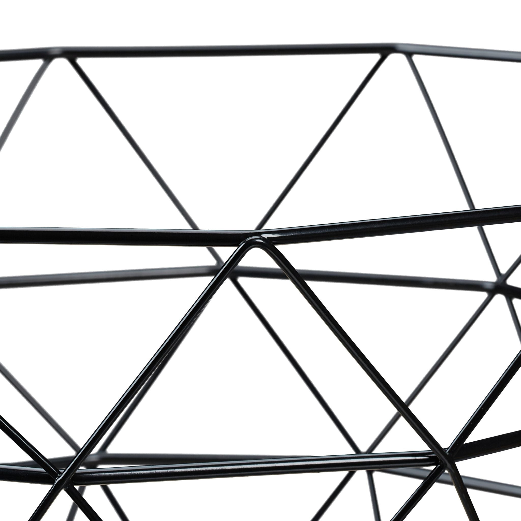 Obstkorb Gitter Design Hellbraun-Schwarz von Relaxdays