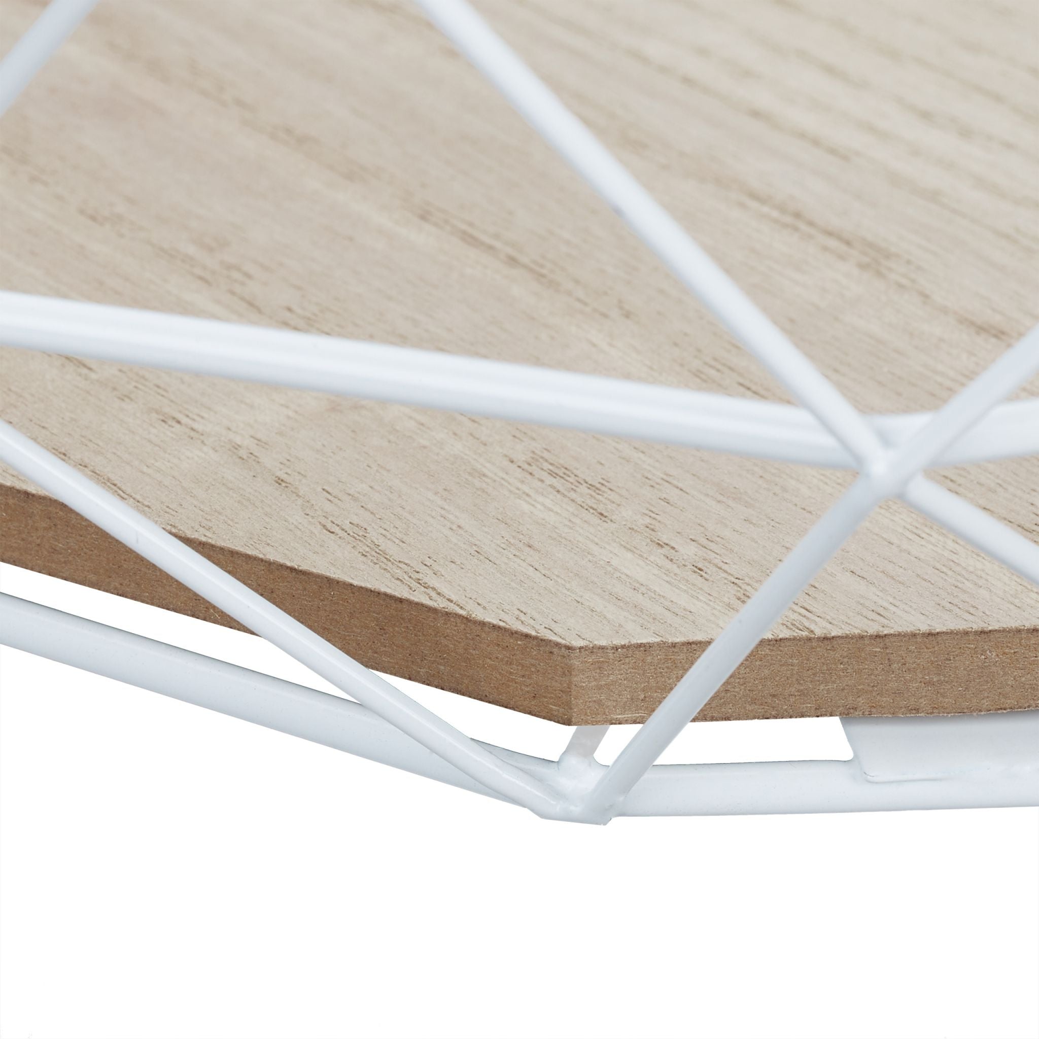 Obstkorb Gitter Design Weiss-Hellbraun von Relaxdays