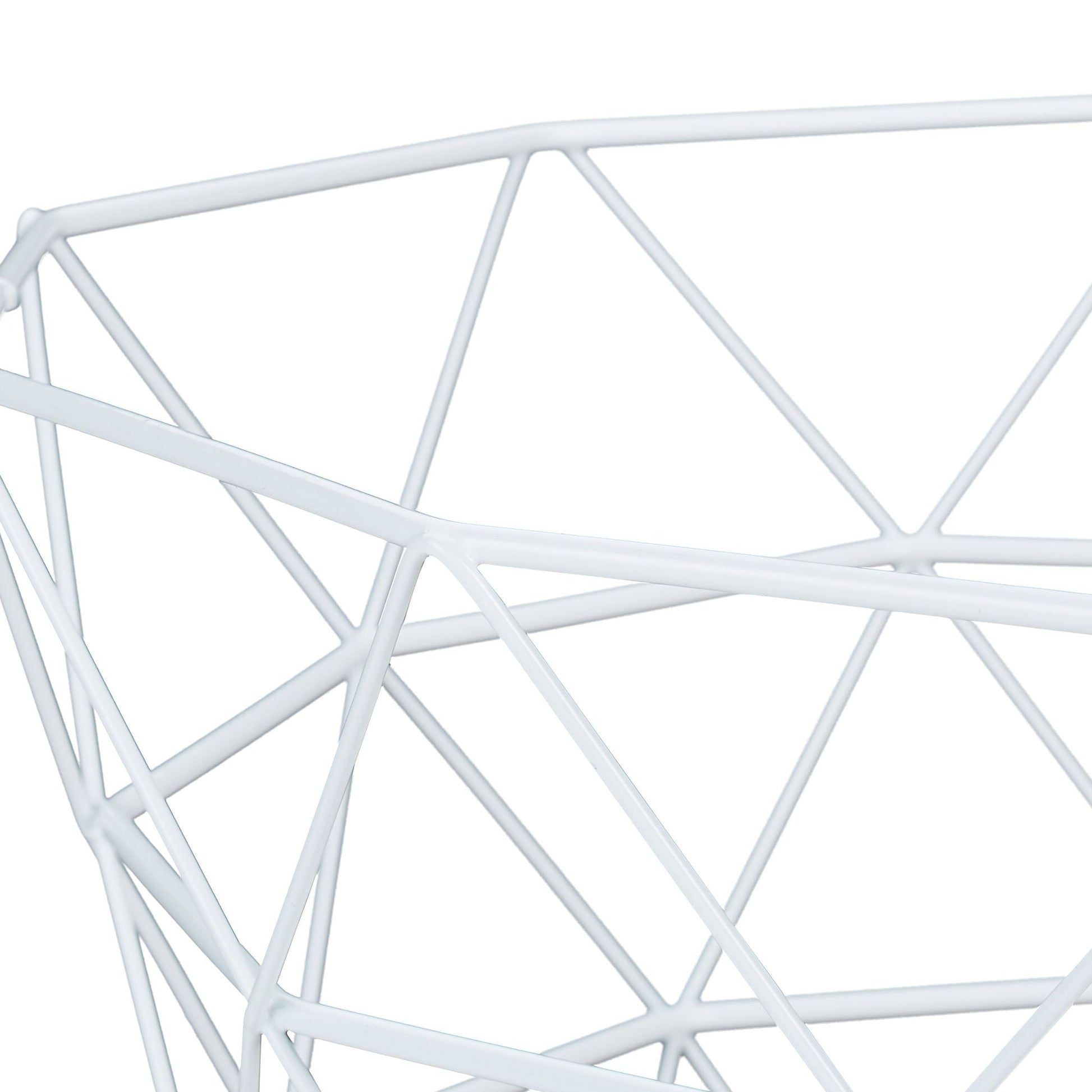Obstkorb Gitter Design Weiss-Hellbraun von Relaxdays