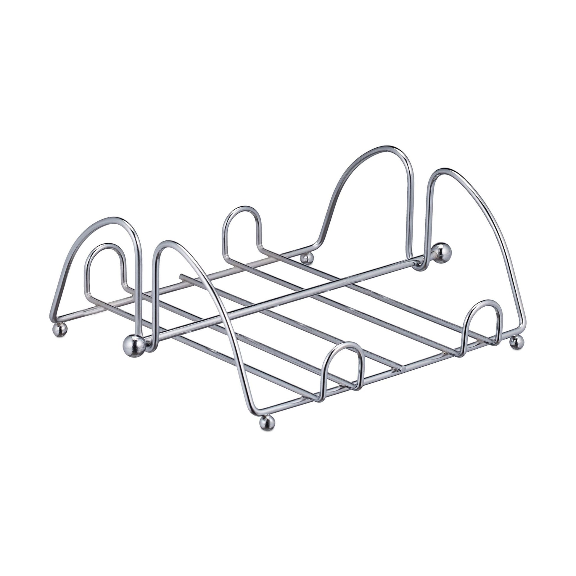Serviettenhalter Metall Silber von Relaxdays
