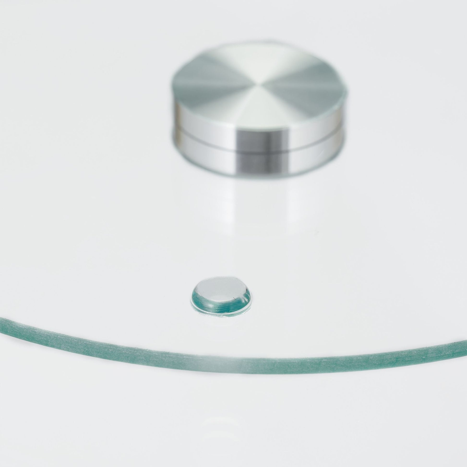 Glas Servierplatte drehbar Silber-Transparent von Relaxdays
