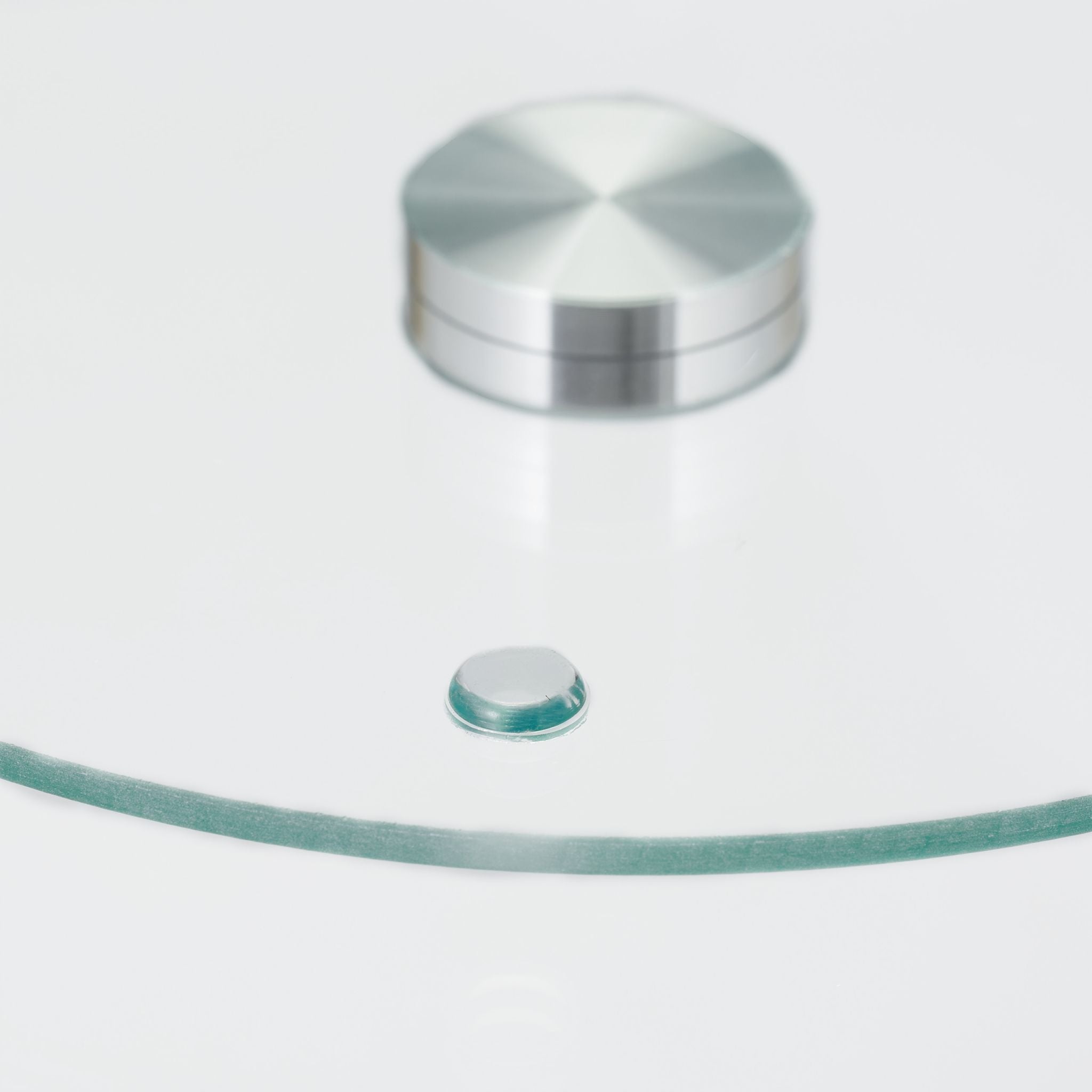 Glas Servierplatte drehbar Silber-Transparent von Relaxdays